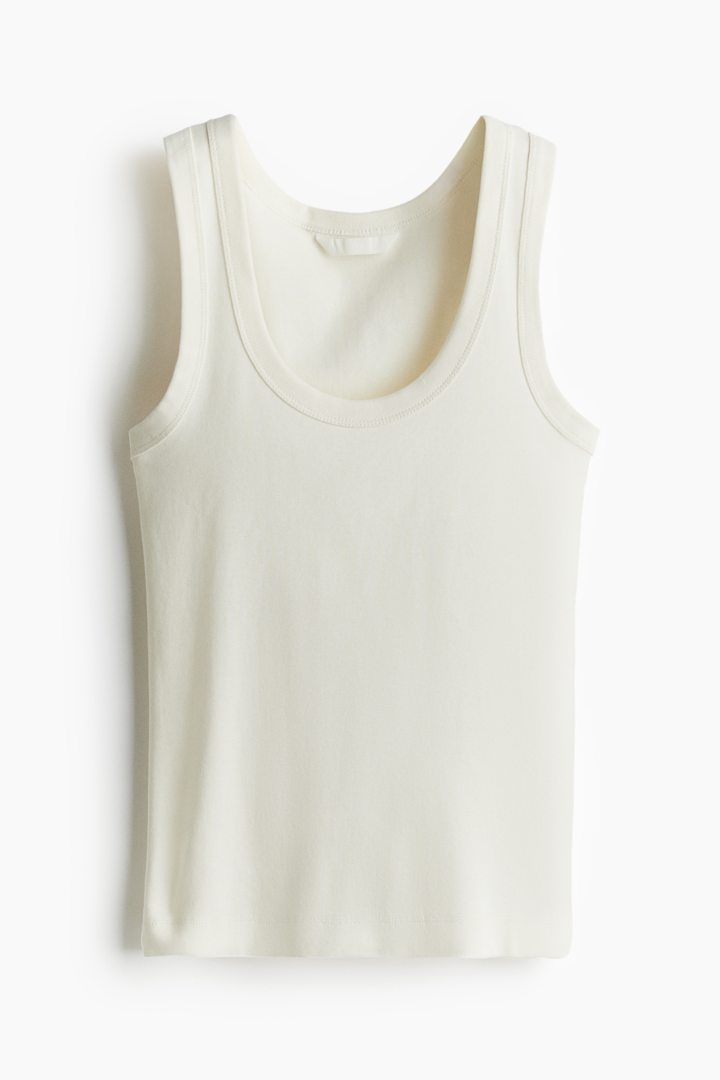 Fitted Tank Top - Cream/Taupe