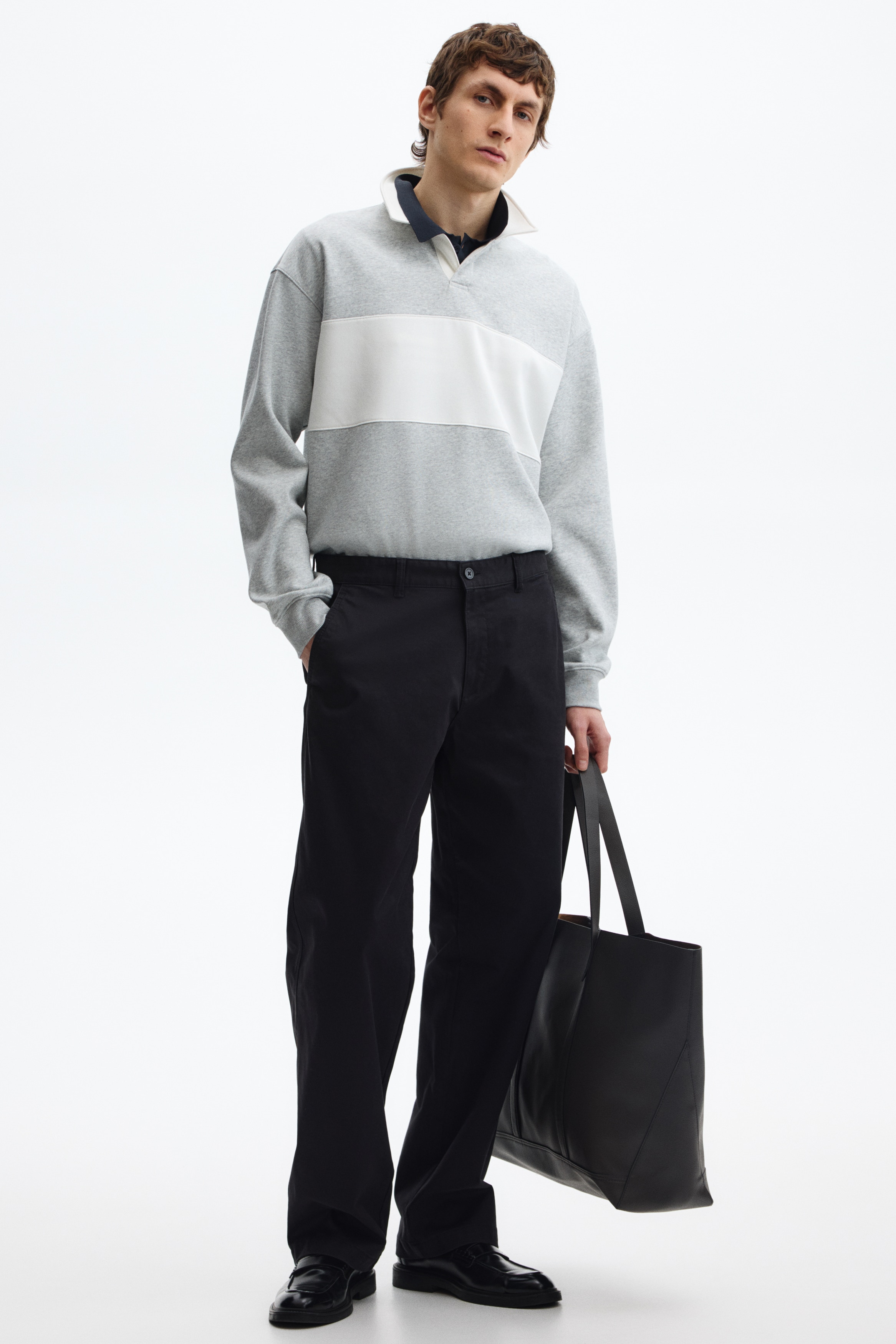 Chino Relaxed Fit en coton - Noir/Blanc/Beige/Bleu foncé