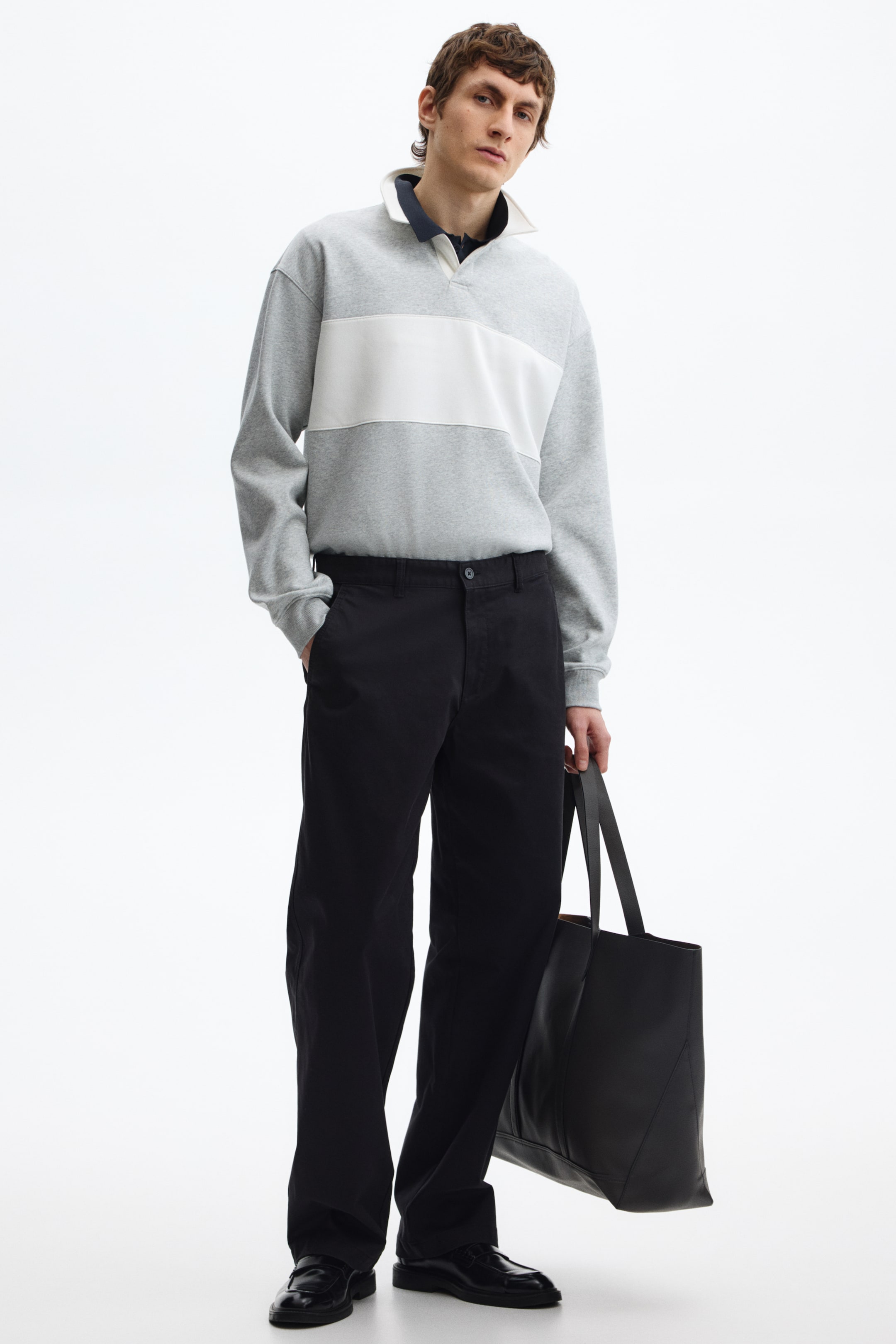 Ver imagen más grande: Chinos de algodón Relaxed Fit - Negro - HOMBRE | H&M ES 1