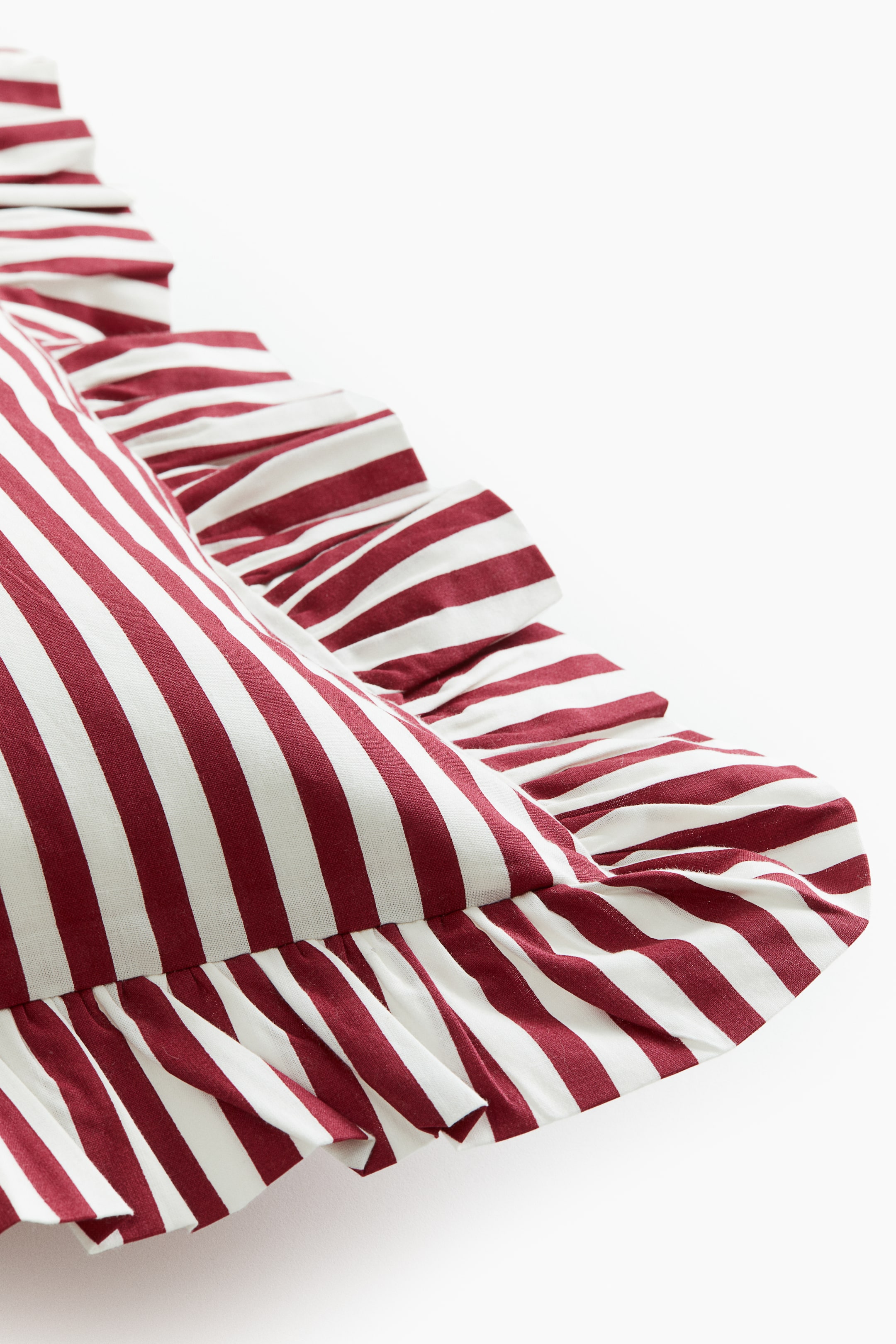 Printed Cotton Pillowcase - Red/striped - Home All | H&M US