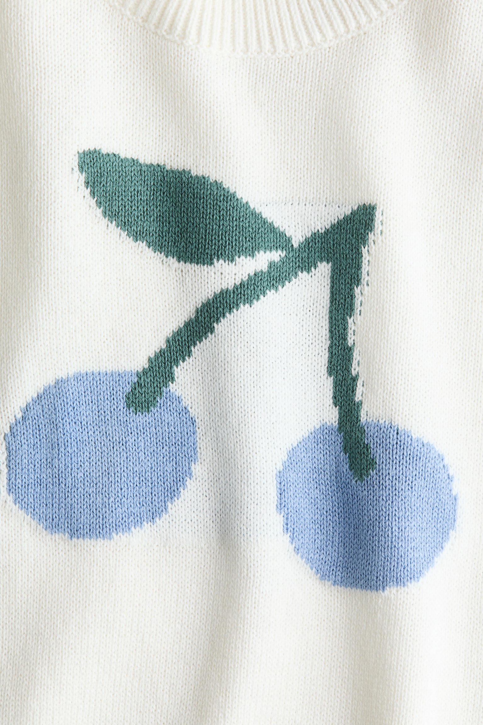 Jacquard-knit jumper - White/Cherries/Beige/Leopard print/Light beige/Flowers/Light pink/Dog/Light pink/Cat - 2