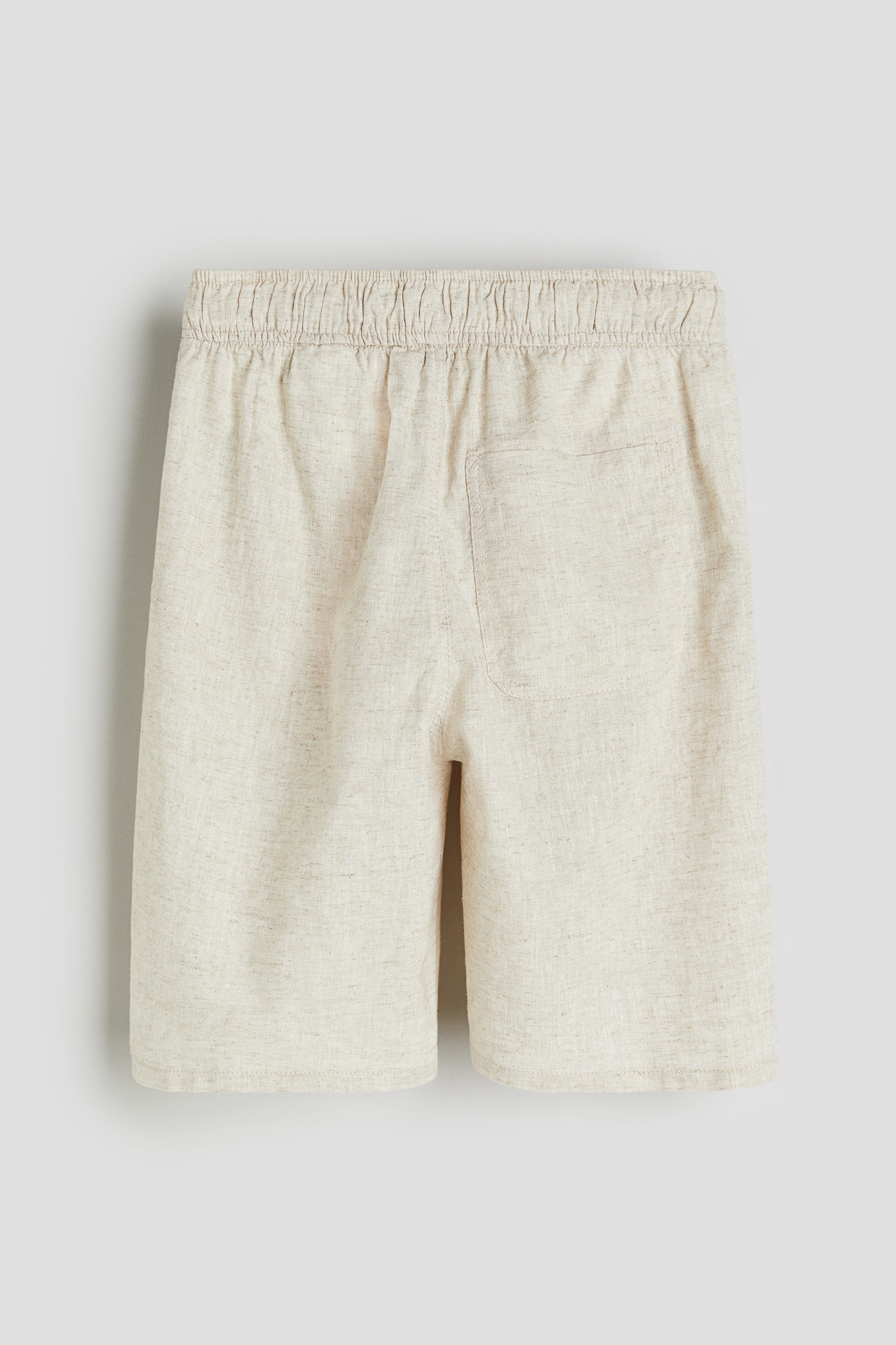 Linen-blend shorts - Light beige - 5