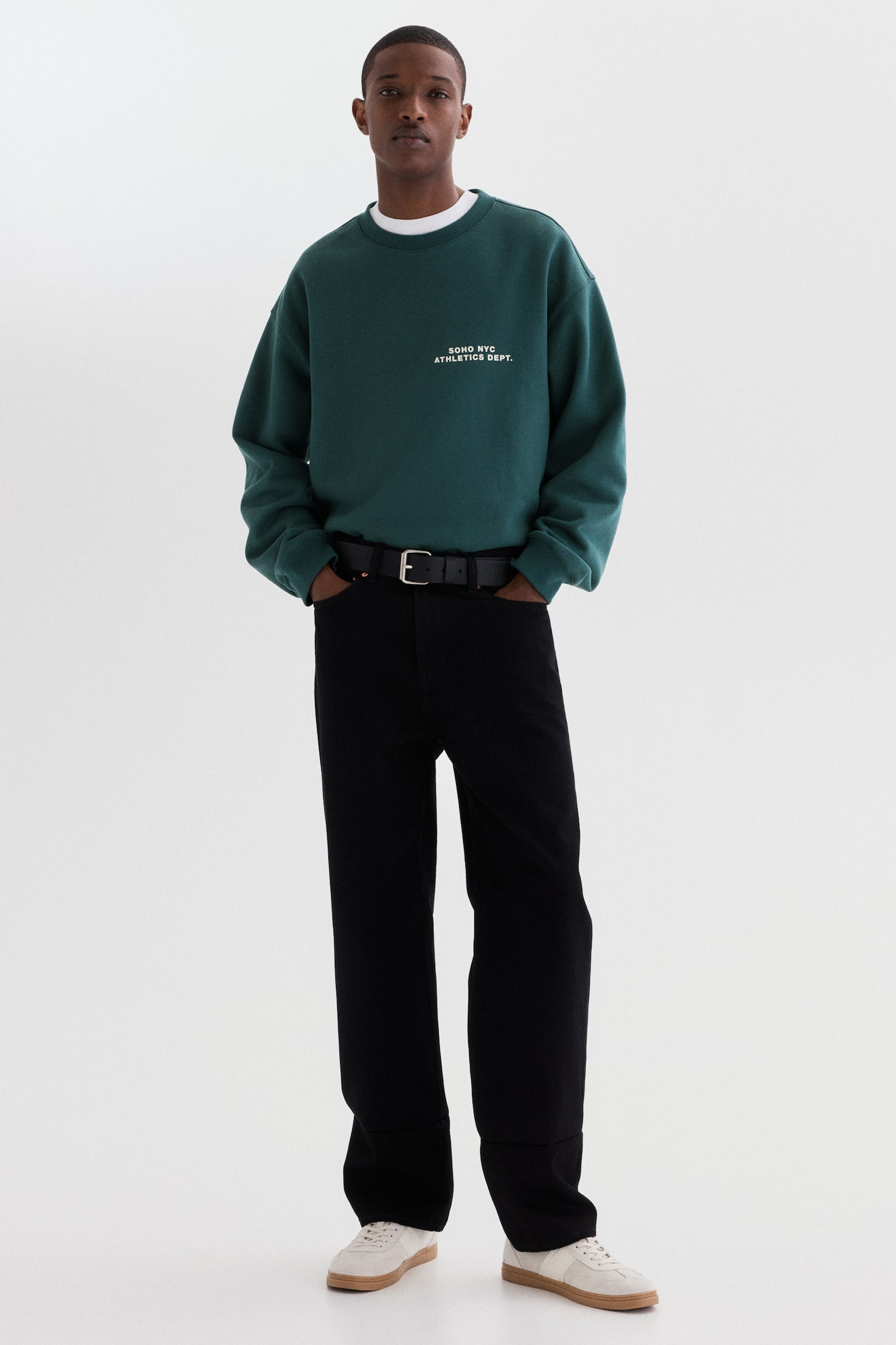 Loose Fit Sweatshirt - Dark green/Soho NYC/Black/Soho - 6