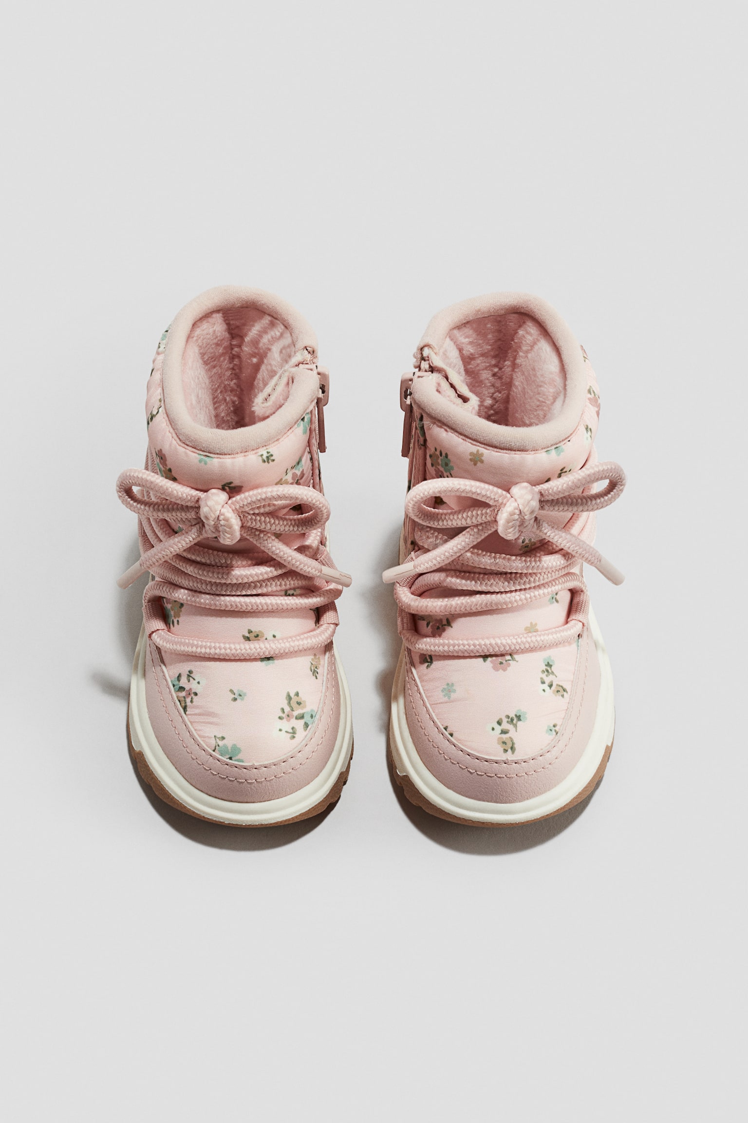 Waterproof snow boots - Light pink/Floral/Black/Brown - 3