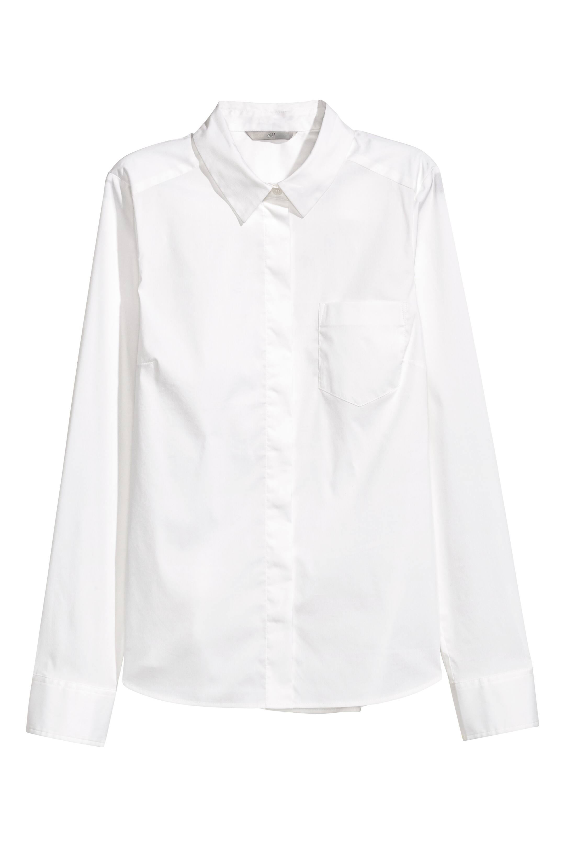 Ver imagem maior: Camisa stretch - Branco - SENHORA | H&M PT 1