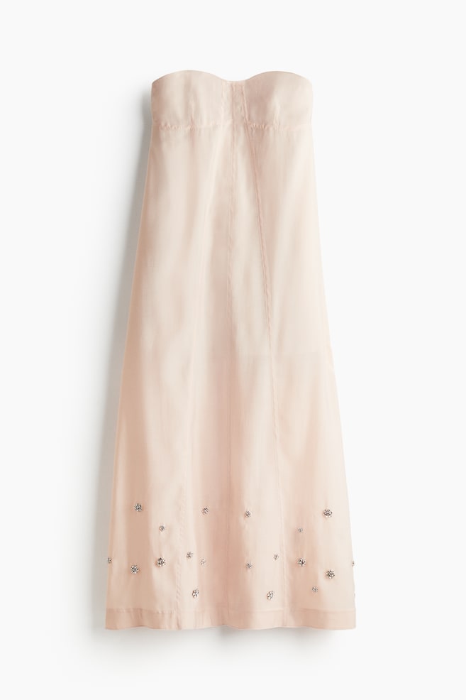 Robe bandeau ornementée - Rose clair - 1