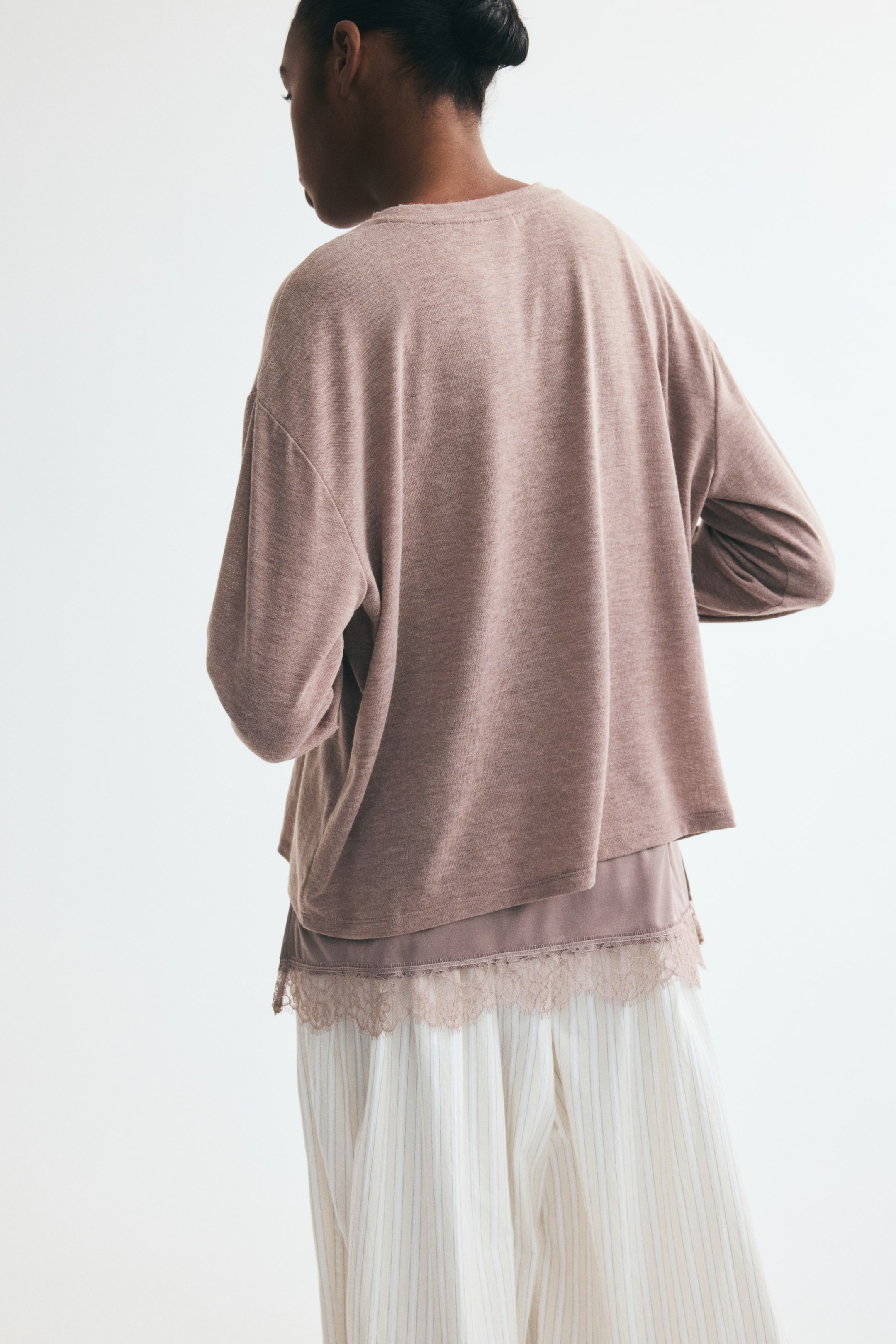 Layered Lace-Trimmed Top