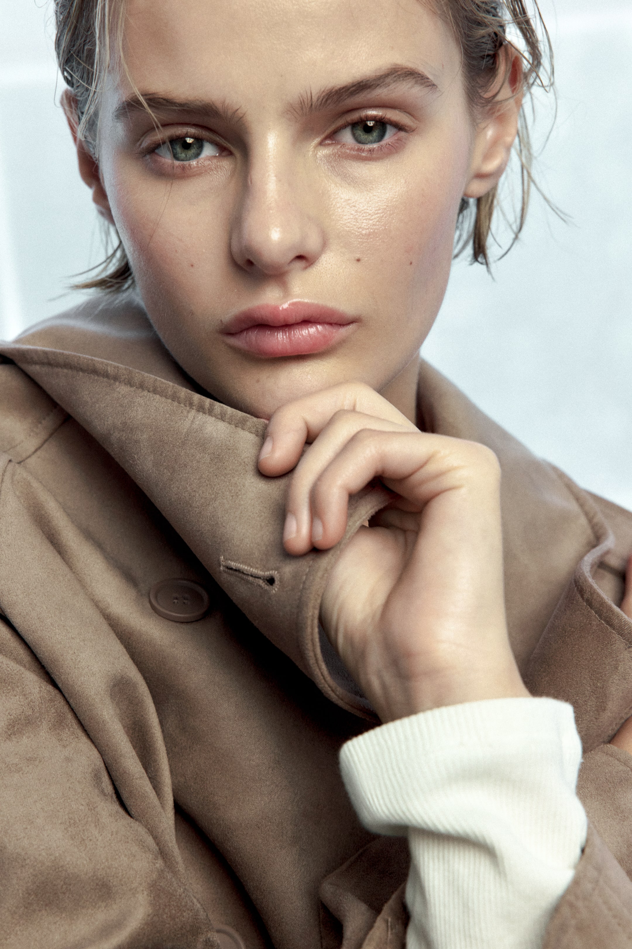 Женские куртки H&M Double-Breasted Funnel-Collar Jacket — фото 5