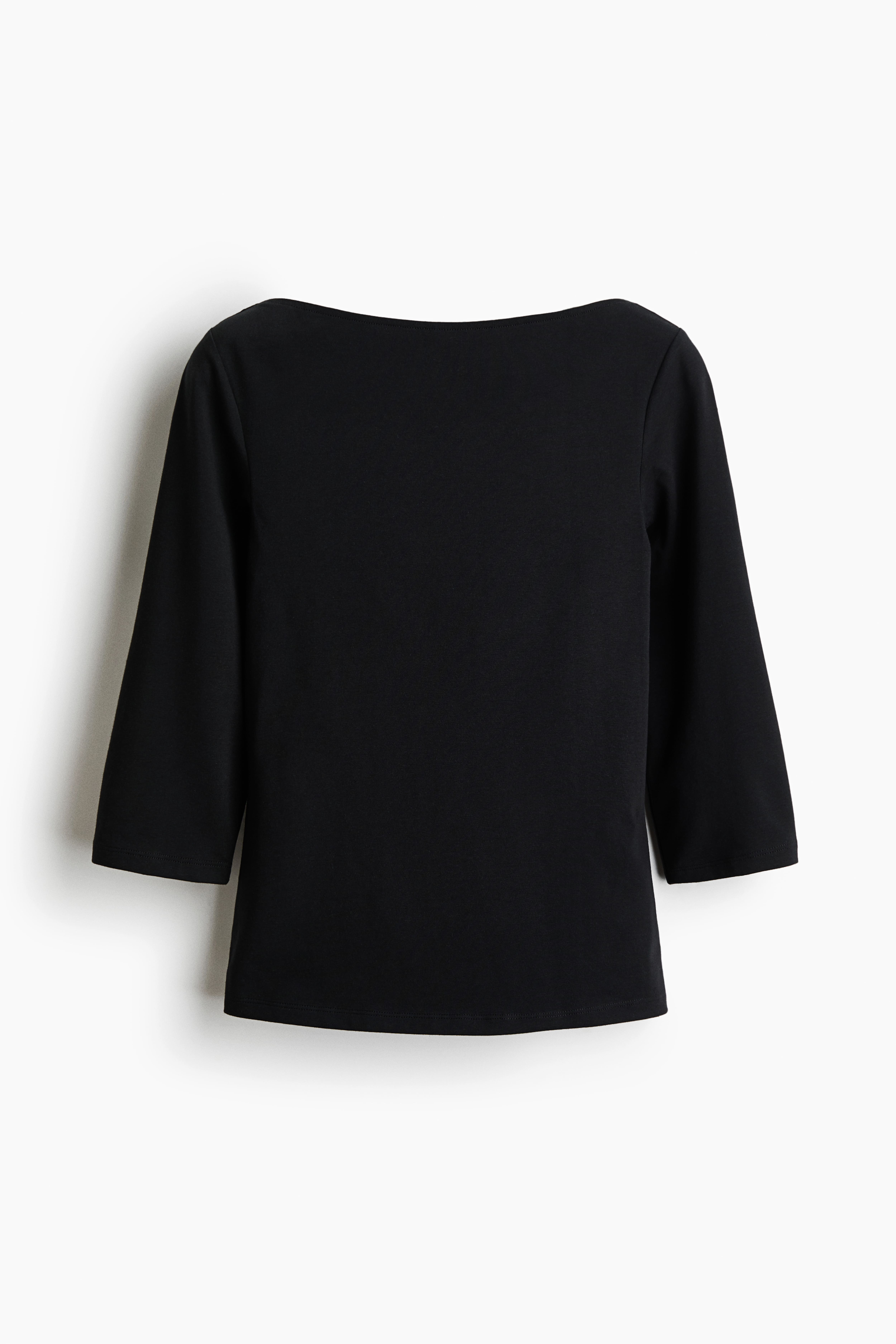 Fitted boat-neck top