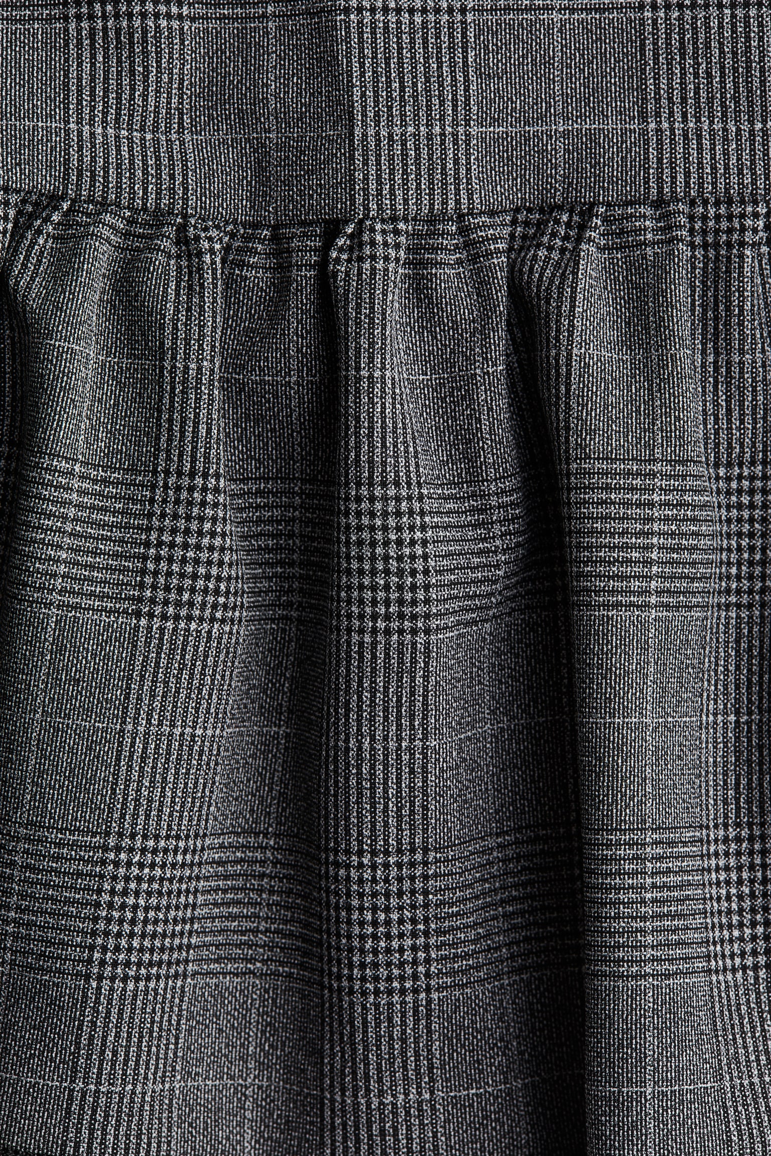 Zvonasta mini suknja - Siva/karirano/Crna - 6