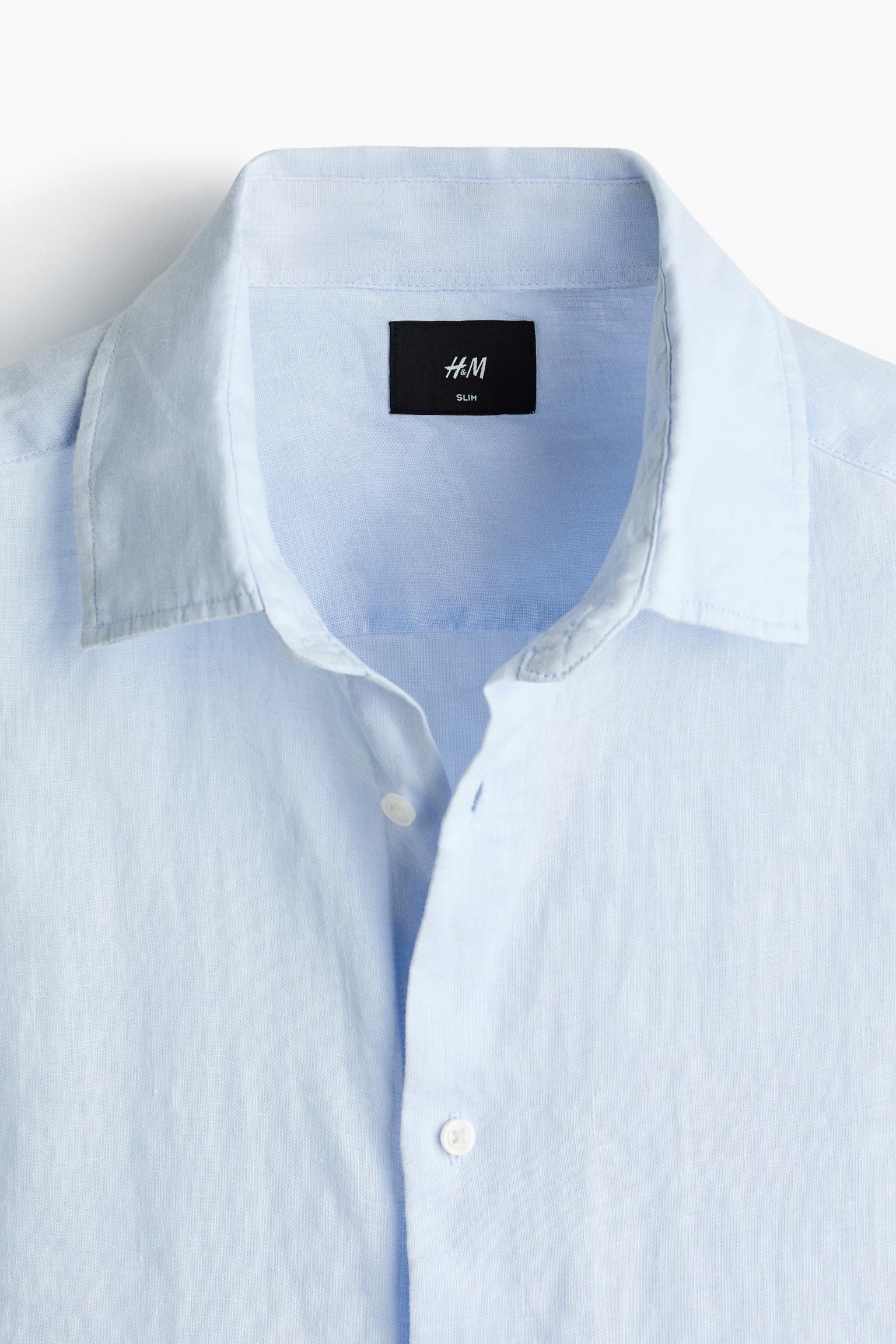 Slim Fit Linen shirt - Light blue/White/Black/Khaki green - 3