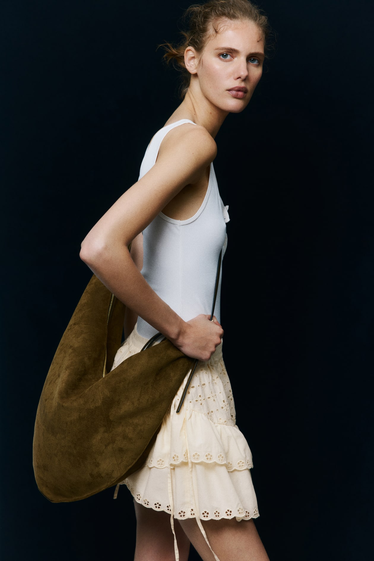Eyelet-Embroidered Cotton Mini Skirt - image 4