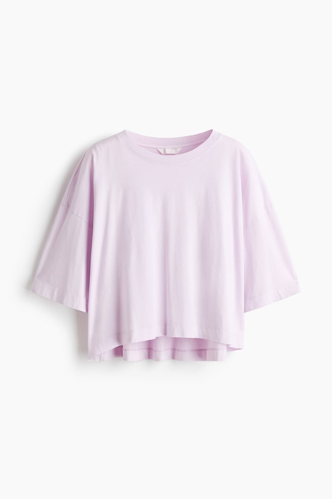 Oversized T-Shirt - Lilac/Light beige/Medium blue - 1