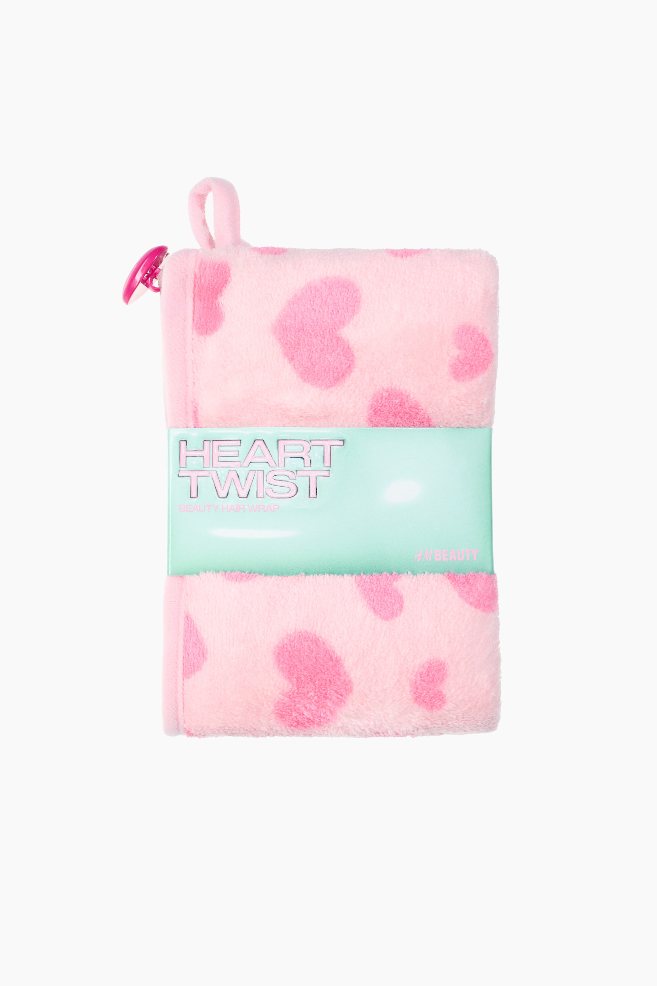 Grotere afbeelding bekijken: Haarwrap van microvezel - Light pink/Hearts - Beauty all | H&M BE 1