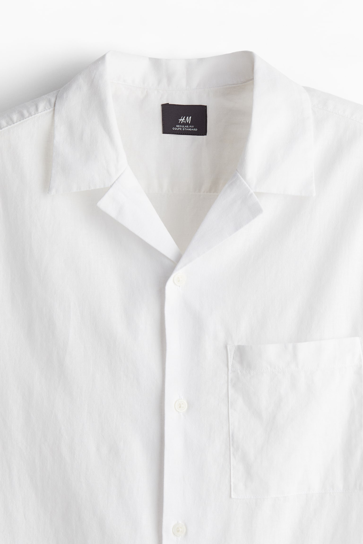 Regular Fit Linen-blend resort shirt - White/Light blue/Light beige/Navy blue - 6