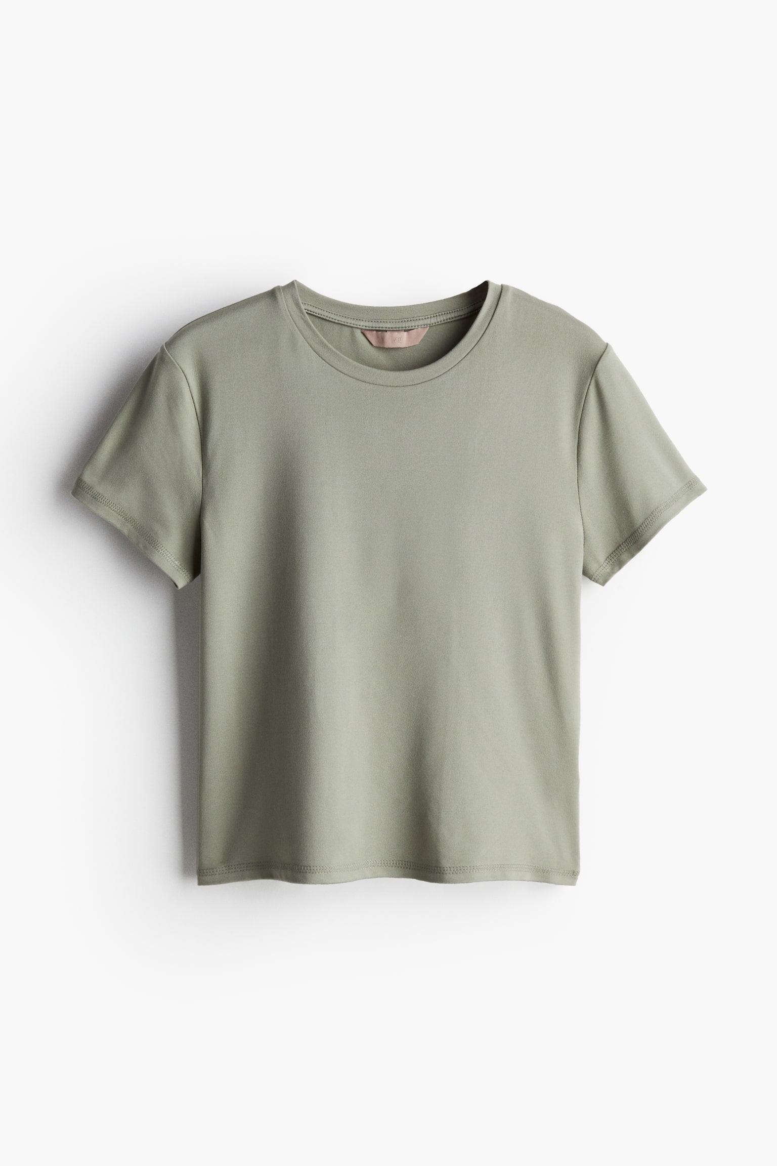 Short T-shirt - Light khaki green/Black - 2