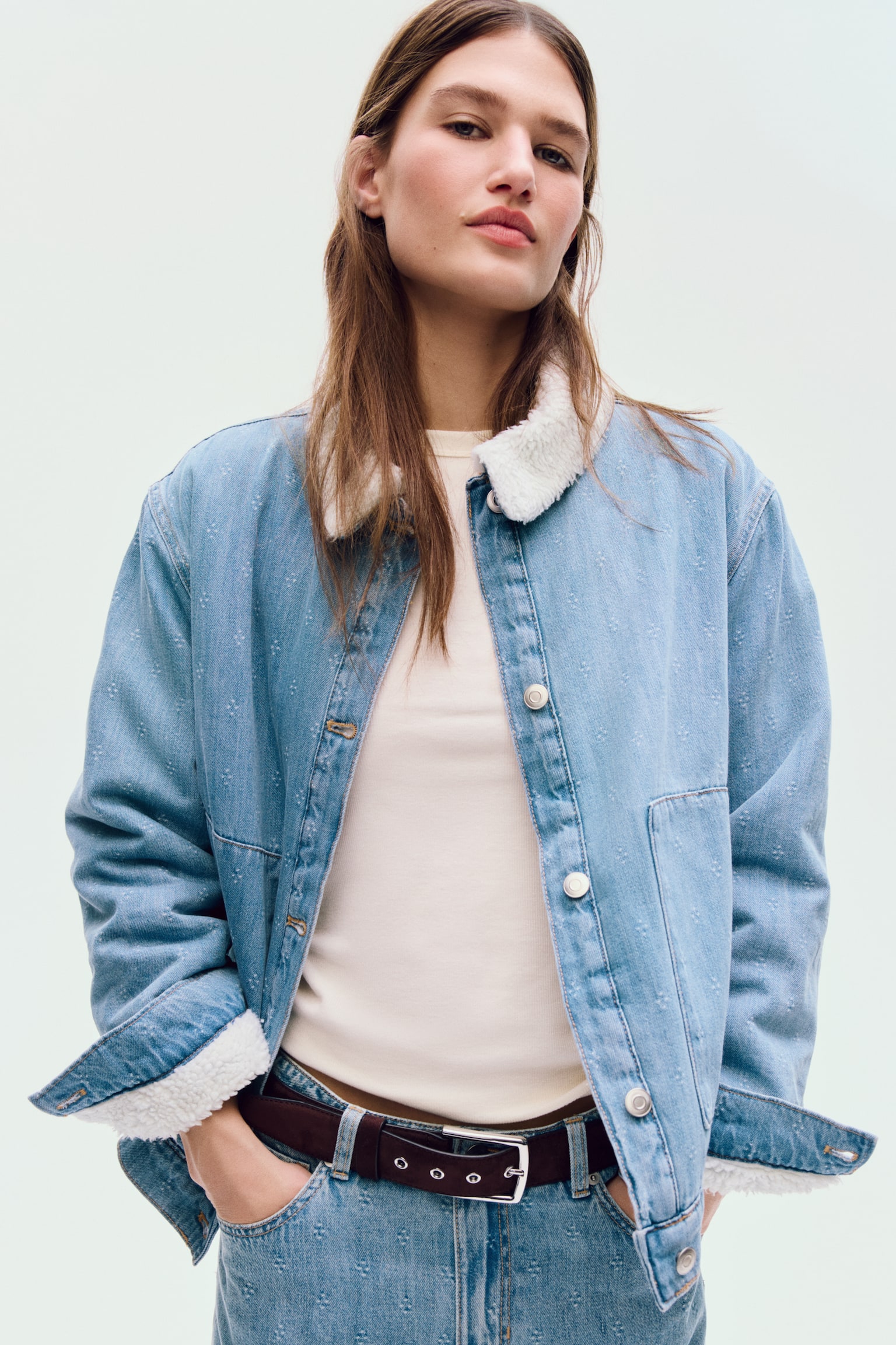 Collared denim jacket - Denim blue - 2