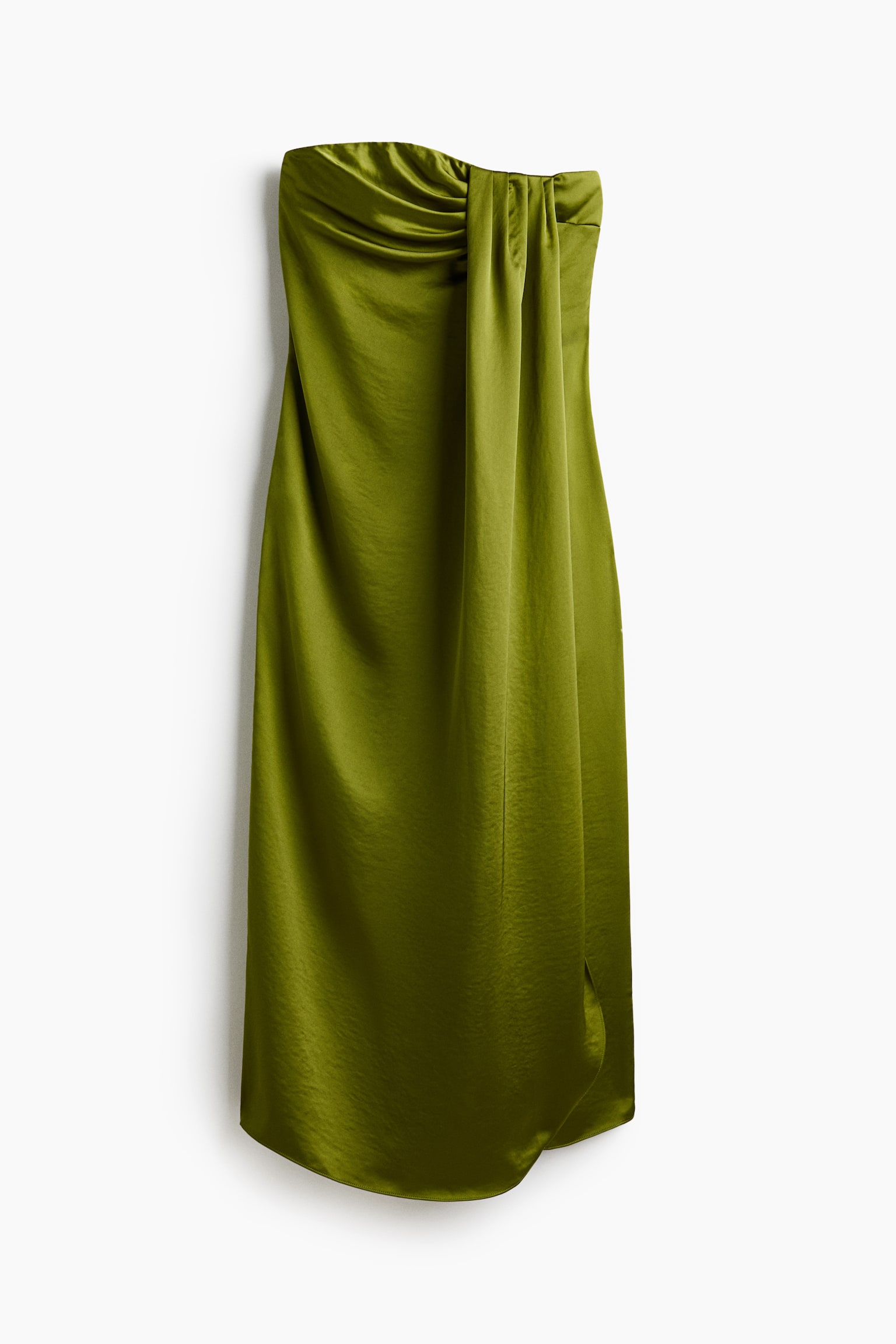 Satin bandeau dress