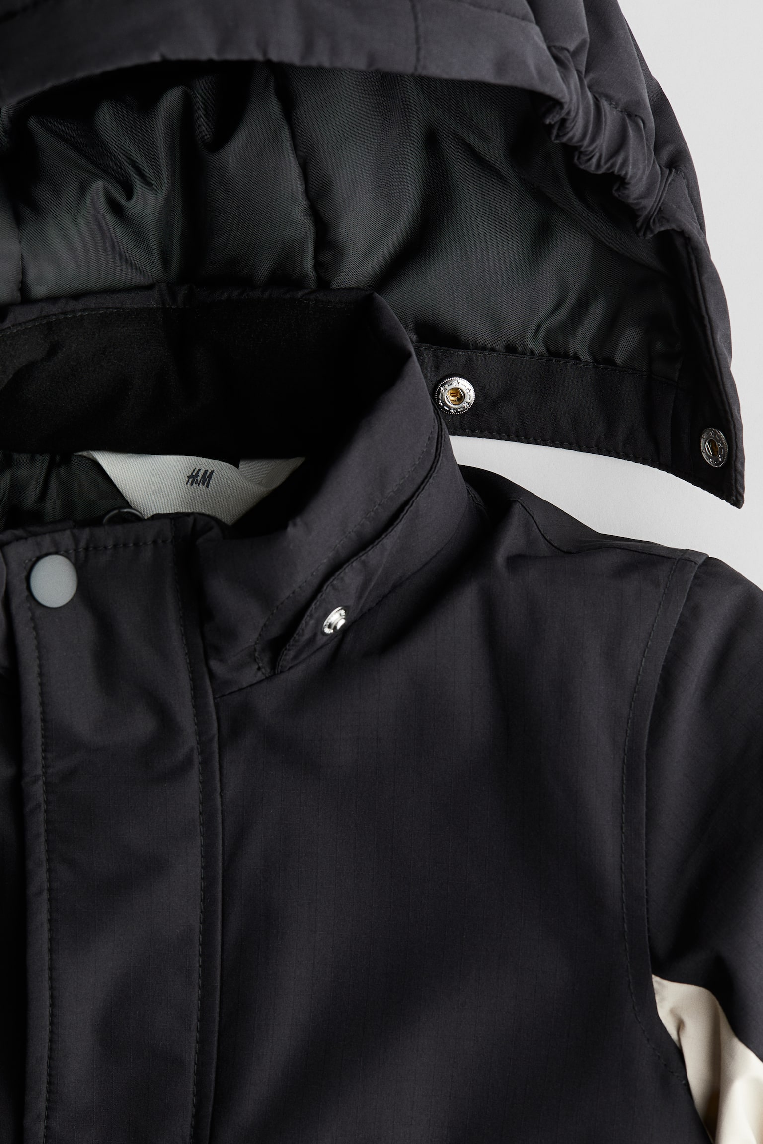 Детская куртка H&M Water-Resistant Padded, цвет: Хаки зелёный — фото 2