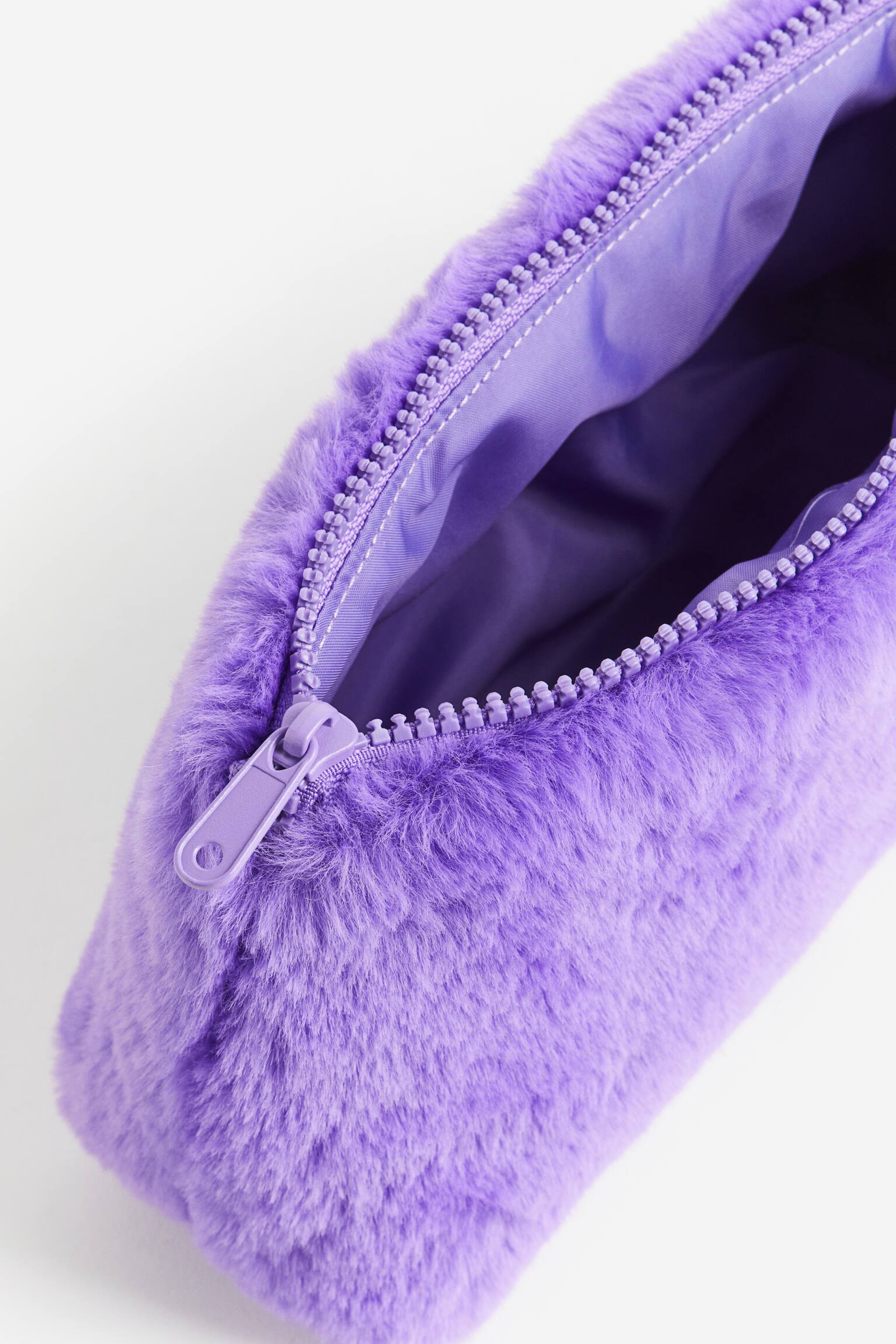 Fluffy Pencil Case - Purple - 3