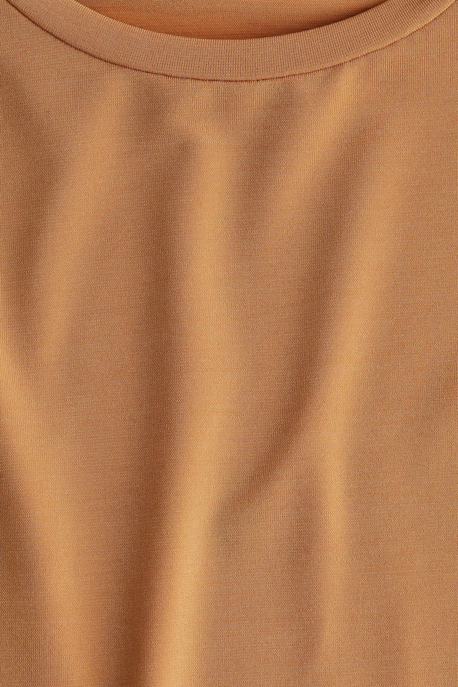 Женский топ H&M Fitted Top, цвет: Тёмный бежевый — фото 2