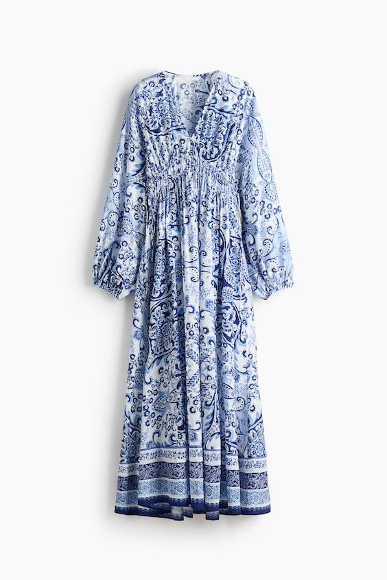 Женские платья H&M Balloon-sleeved tunic dress