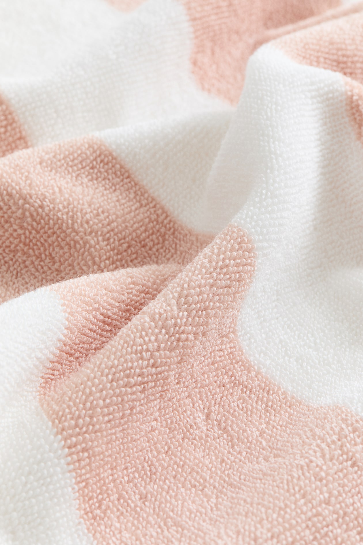 Powder pink/striped Striped Hand Towel at H&M Home | H&M US