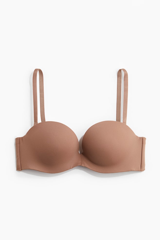Super-Push-up-Balconette-BH aus Mikrofaser - Dunkelbeige/Beige/Schwarz/Weiss/Weinrot - 1