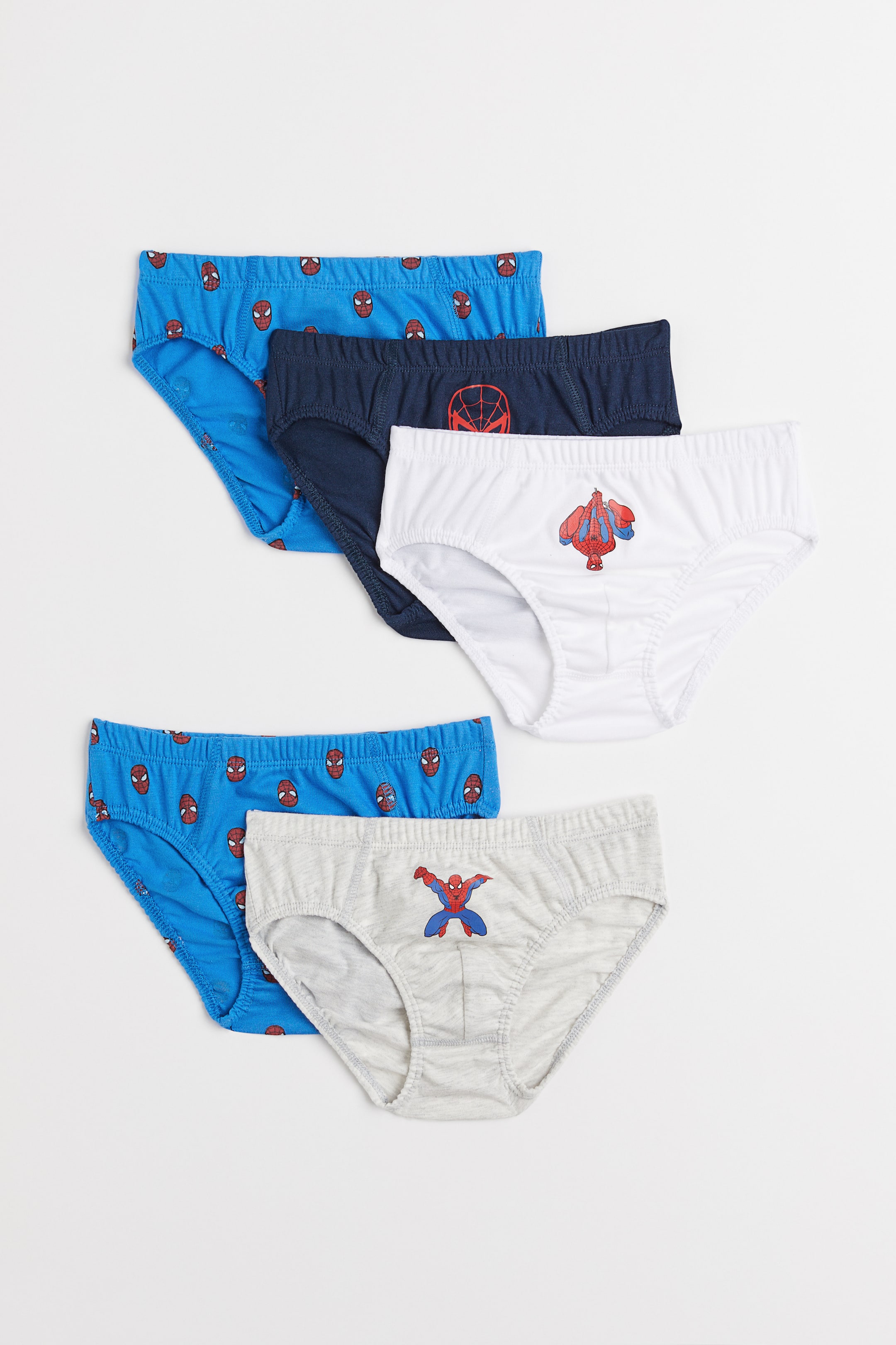 View larger image: 5-pack printed boys’ briefs - Bright blue/Spider-Man - Kids | H&M 1
