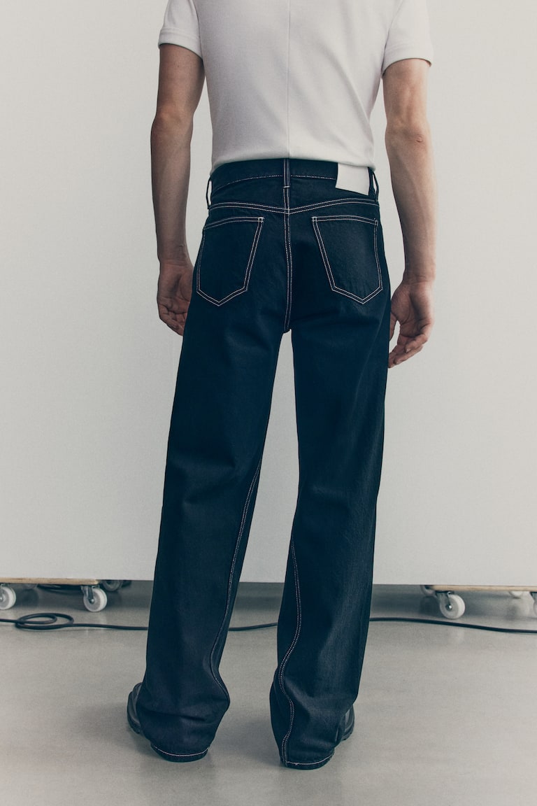 Loose-Fit Twisted Jeans Black Men H&M PH