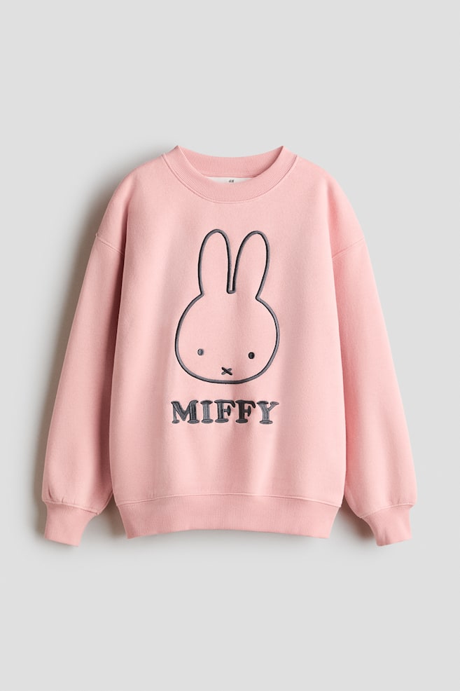 Sweatshirt oversize com motivo estampado - Rosa/Miffy/Lilás/SmileyWorld®/Cinzento claro/Kuromi/Cinzento escuro/SmileyWorld®/Azul/Nirvana - 1