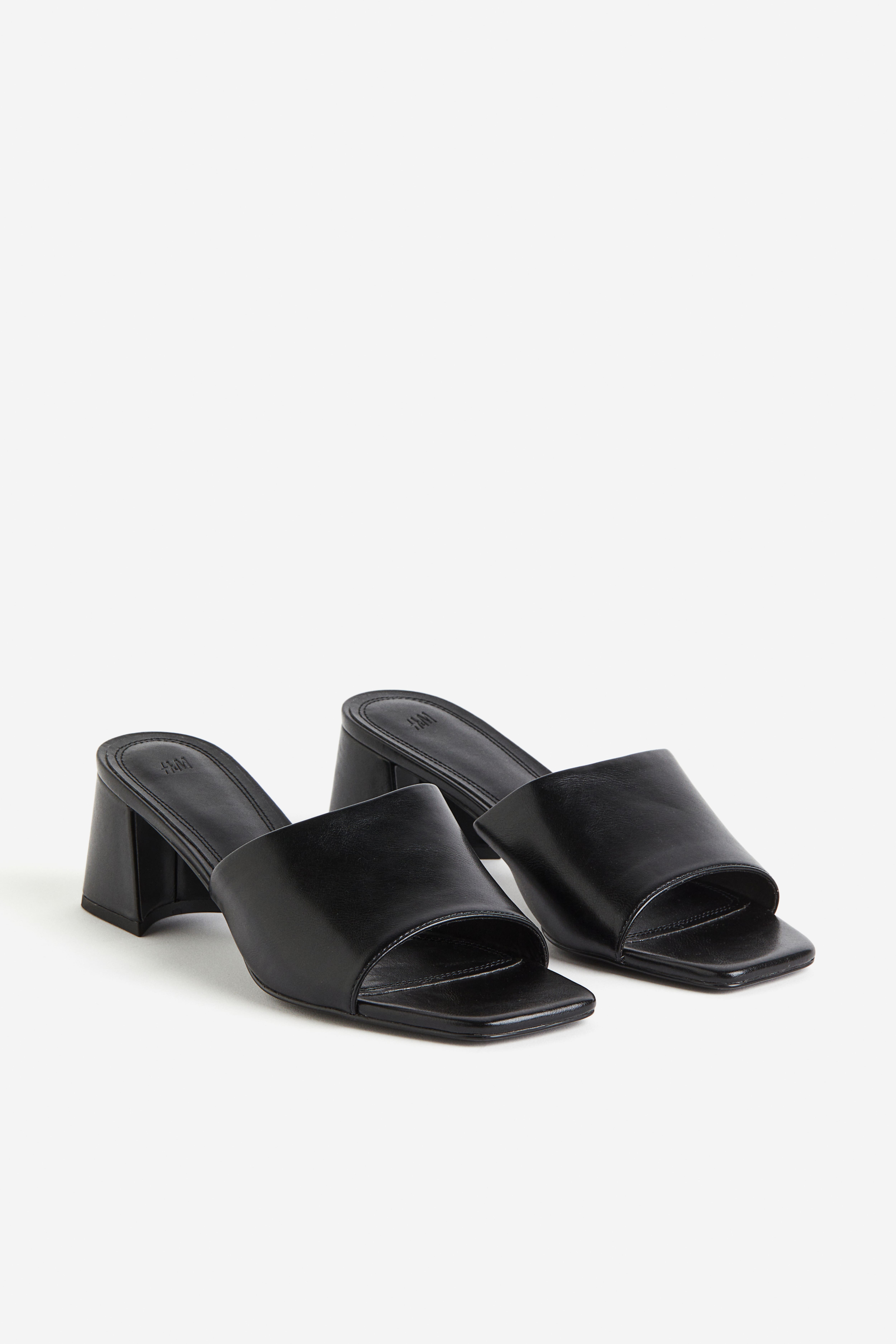 H&m mules with sales block heel