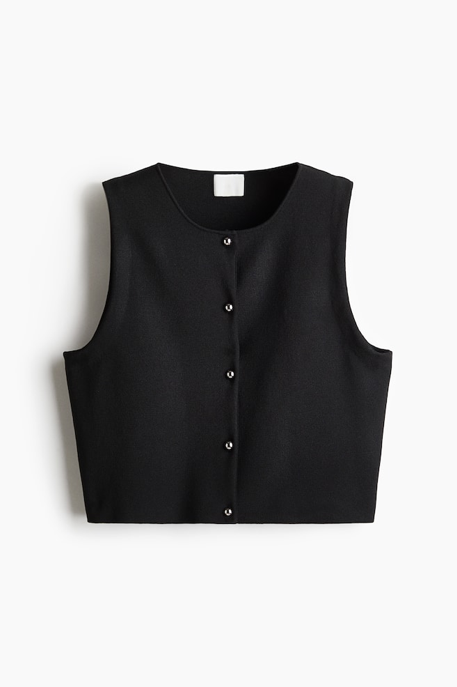 Chaleco de punto - Negro/Azul/Marrón - 1