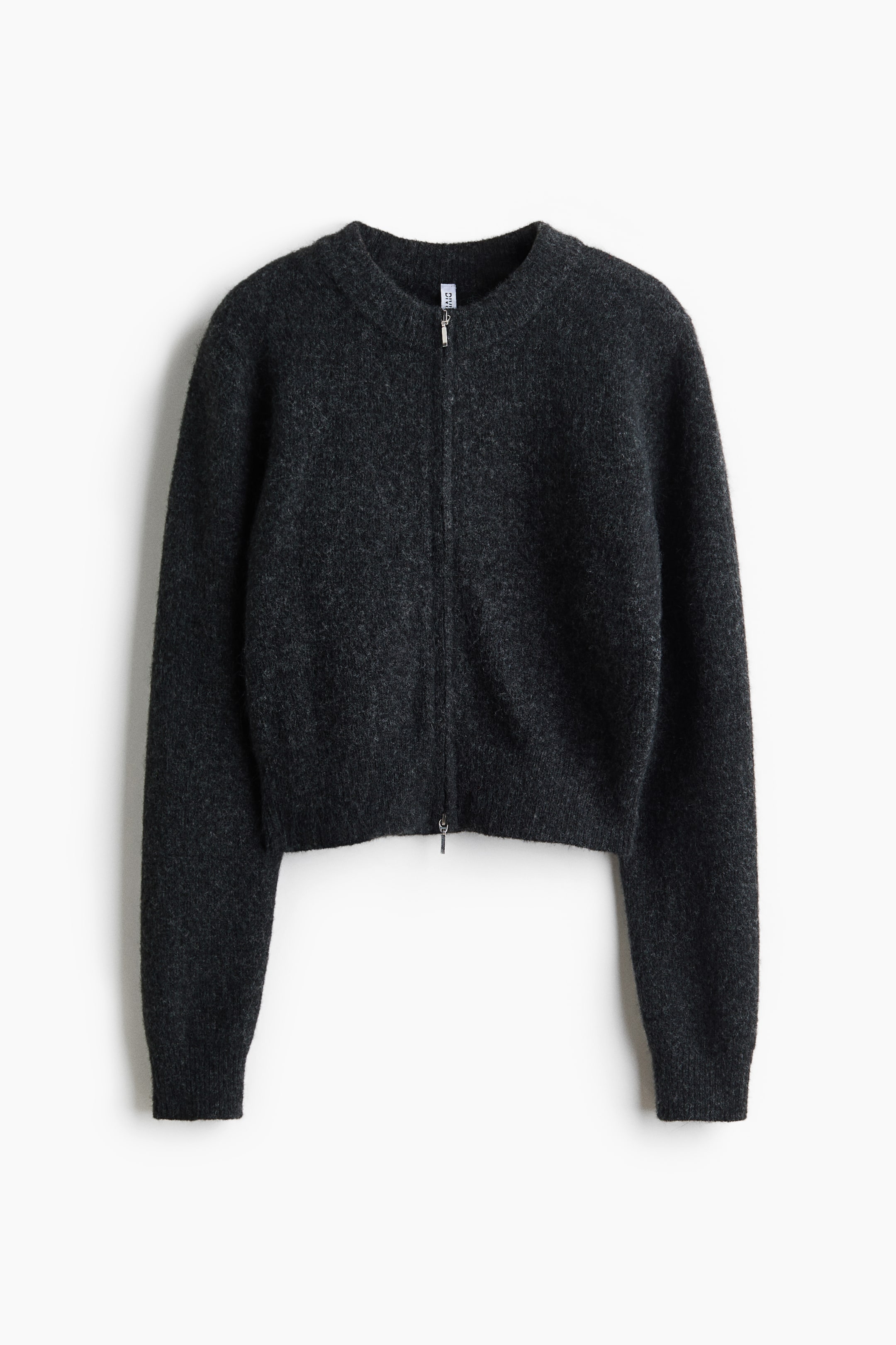 View larger image: Zip-through cardigan - Dark grey marl - Ladies | H&M 1