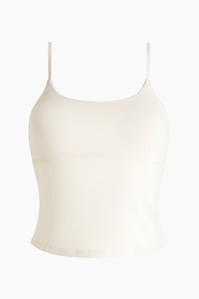 Sport-Trägertop mit integriertem BH mit SoftMove™ - Elfenbein/Warmes Braun - 1