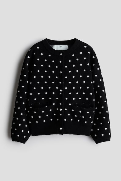Jacquard-knit cardigan
