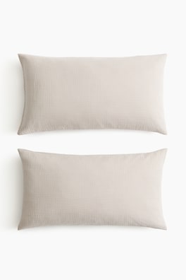 2-pack örngott i bomullsmuslin