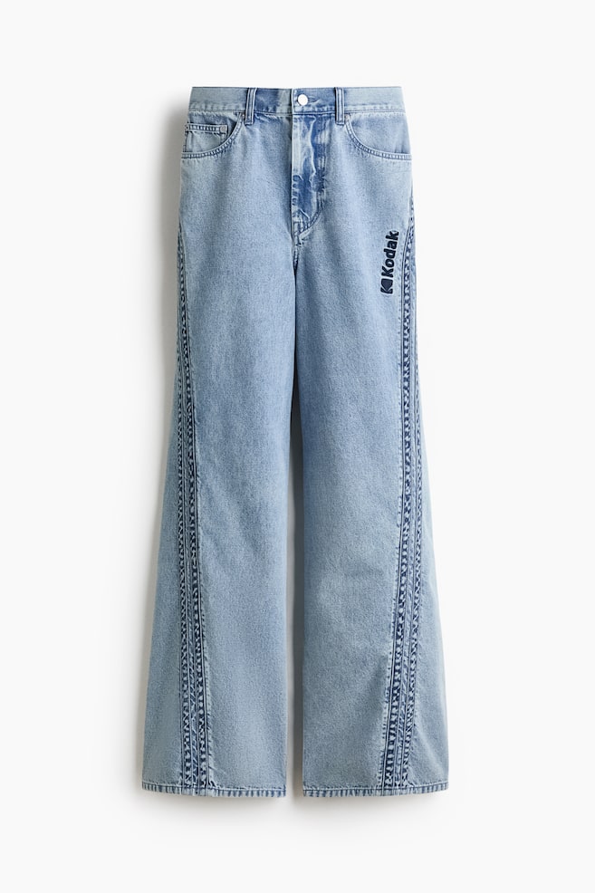 Straight Regular Waist Jeans - Màu xanh denim nhạt/Kodak - 1