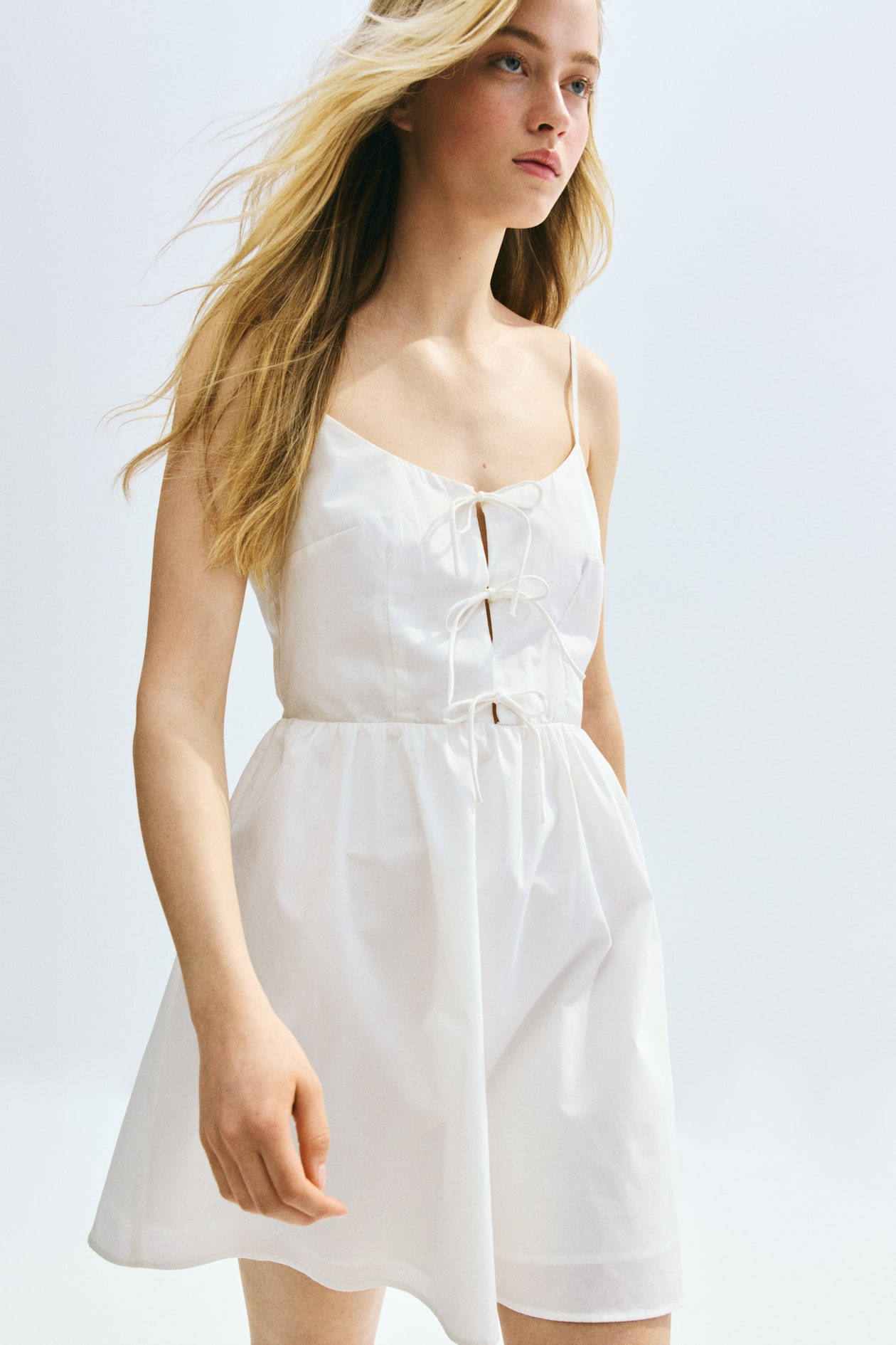 Tie-Detail Poplin Dress - image 2