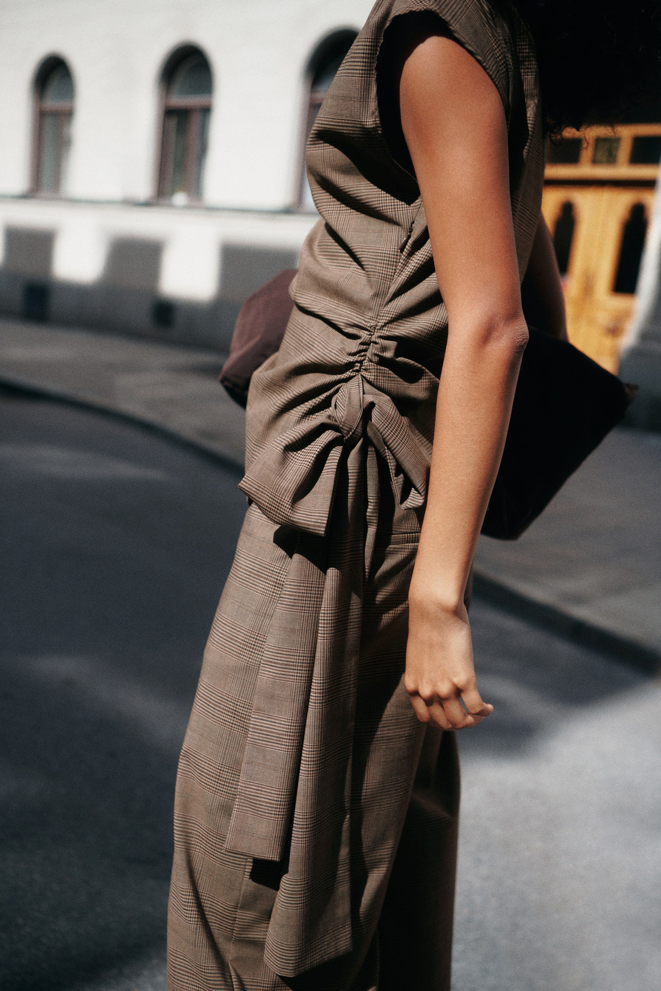 Tie-Detail Boat-Neck Top