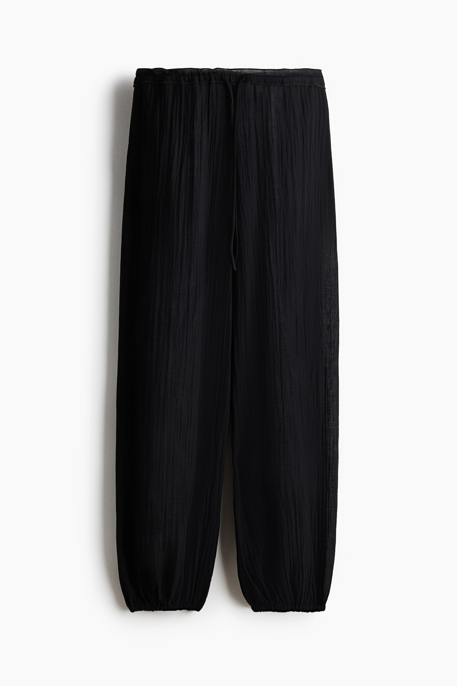 Kordelzughose mit Balloon Leg - Schwarz/Dunkelbraun/Mattorange - 1