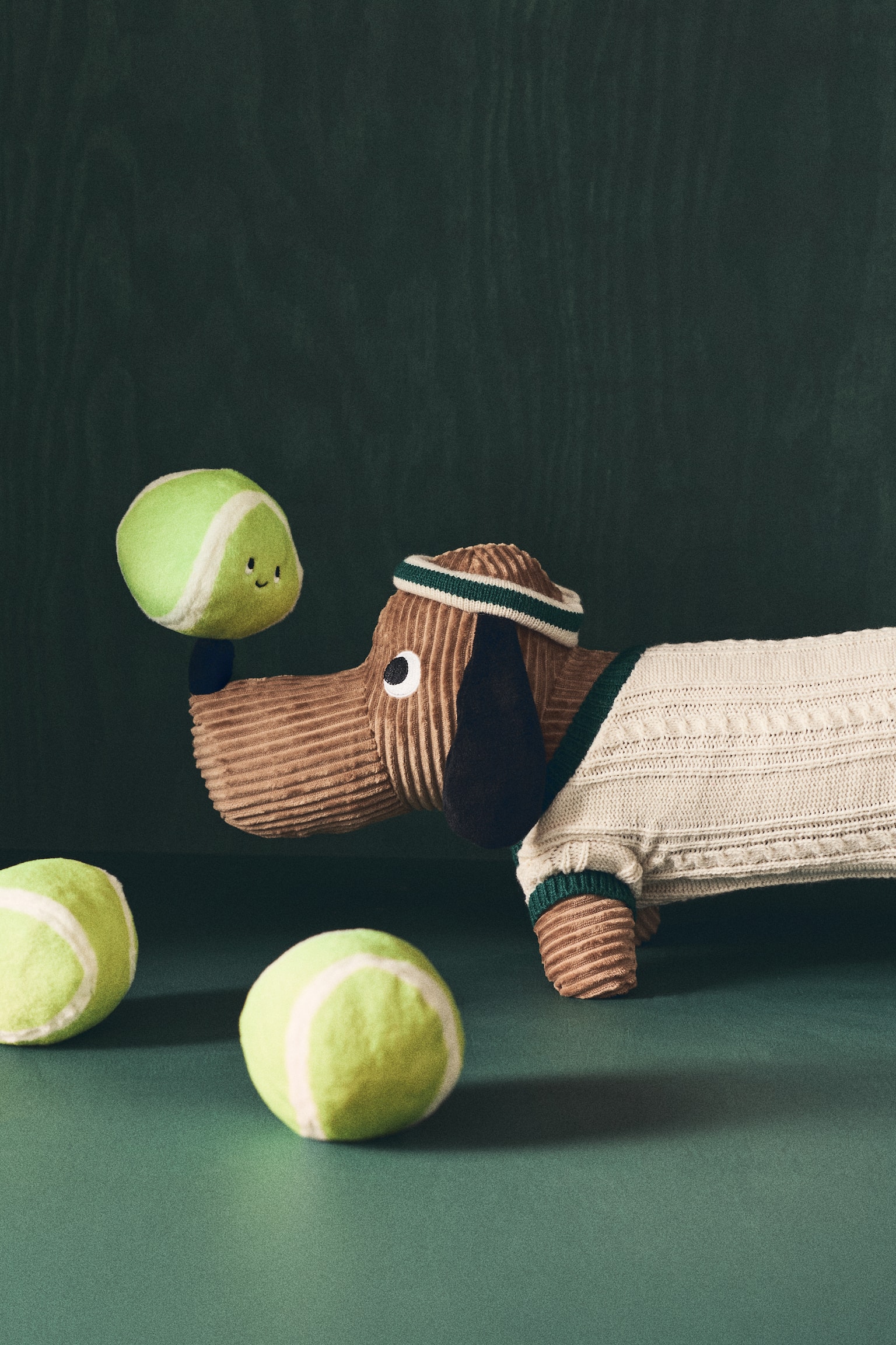 Stoffhund - Dunkelbeige/Dackel - 1