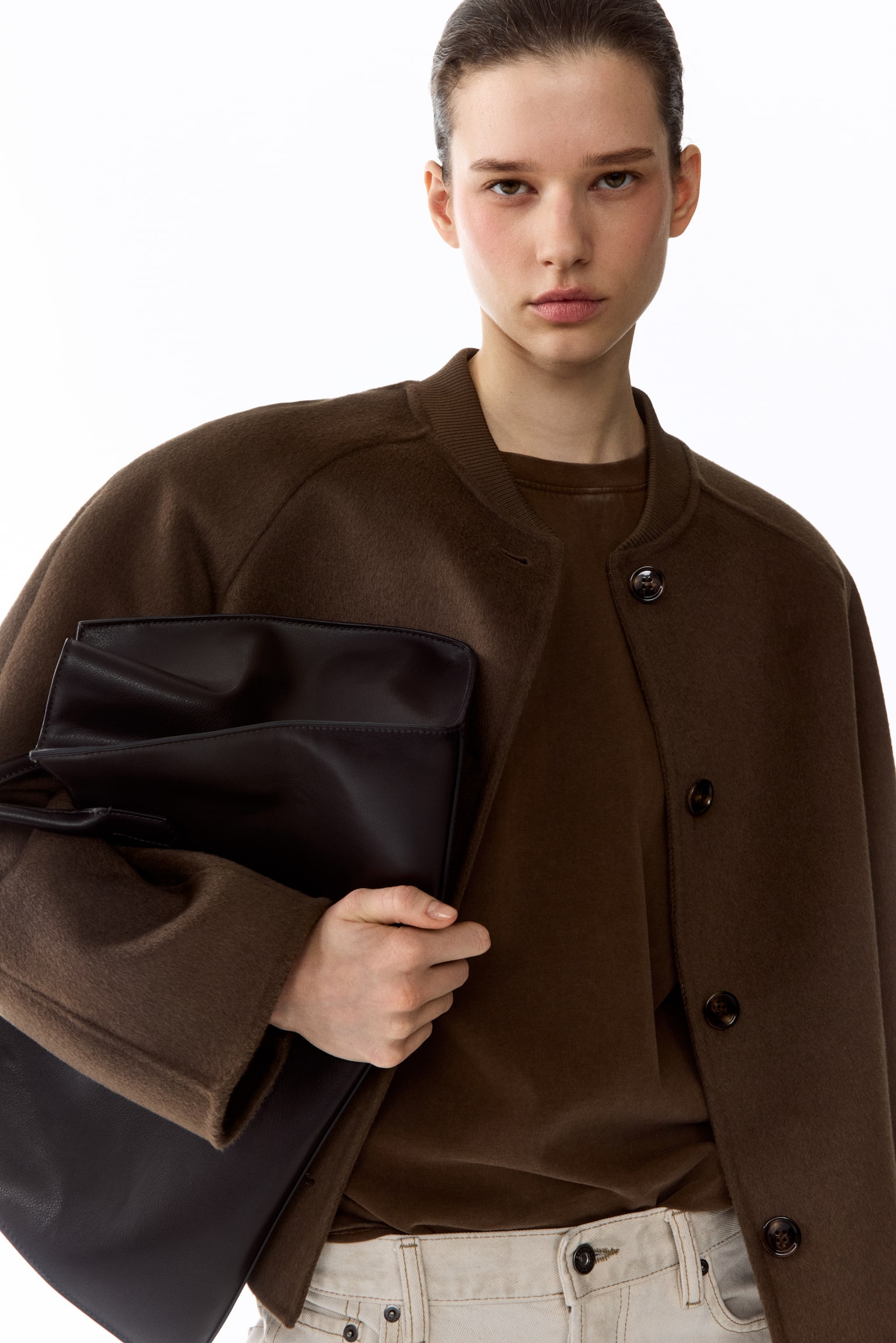 Handmade wool-blend jacket - Dark mole - 5