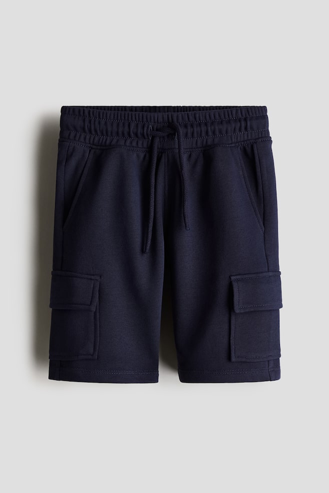 Cargo Sweatshorts - Navy blue/Black - 1