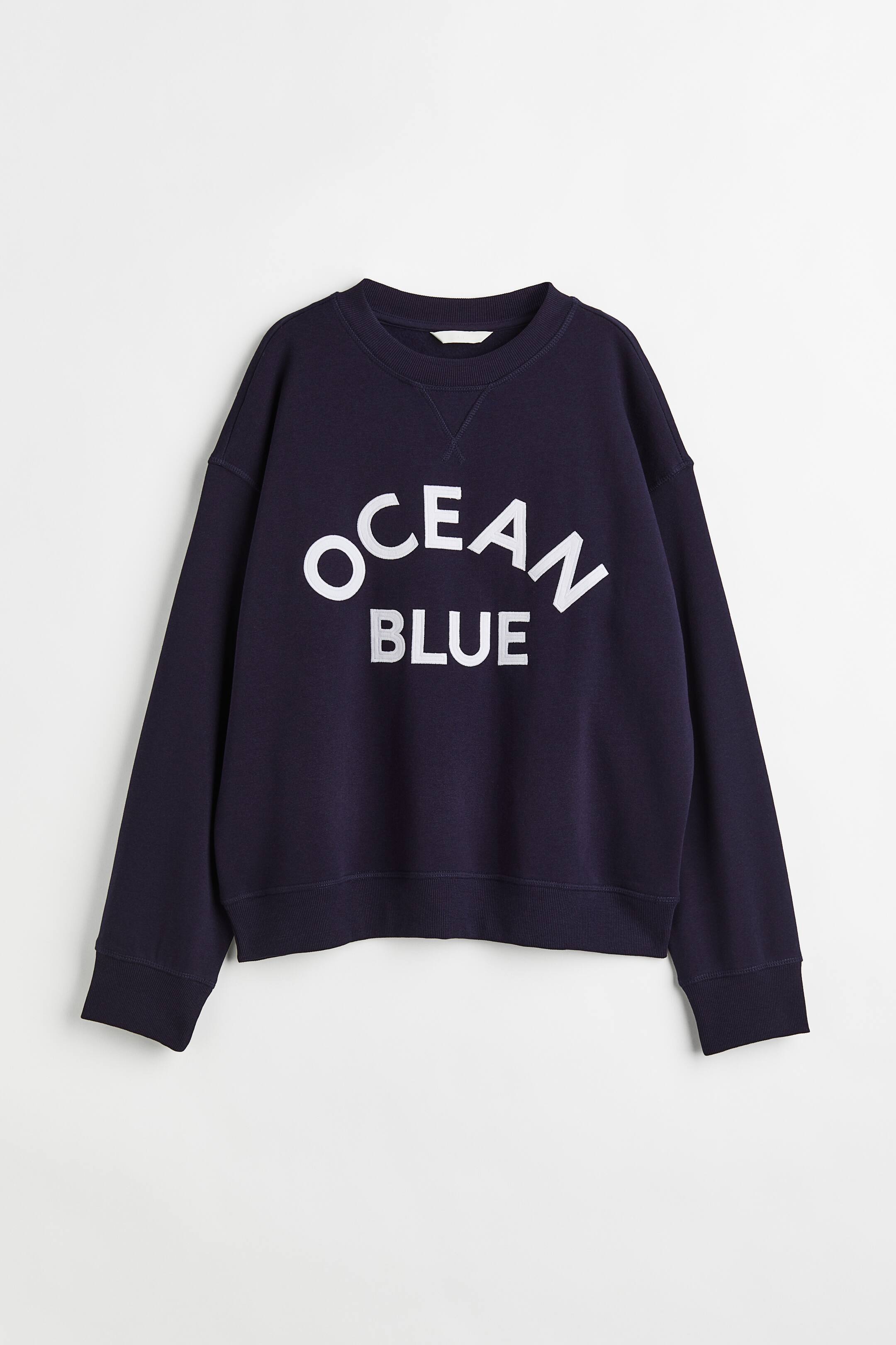 Sweatshirt - Rundausschnitt - Langarm - Dunkles Marineblau 