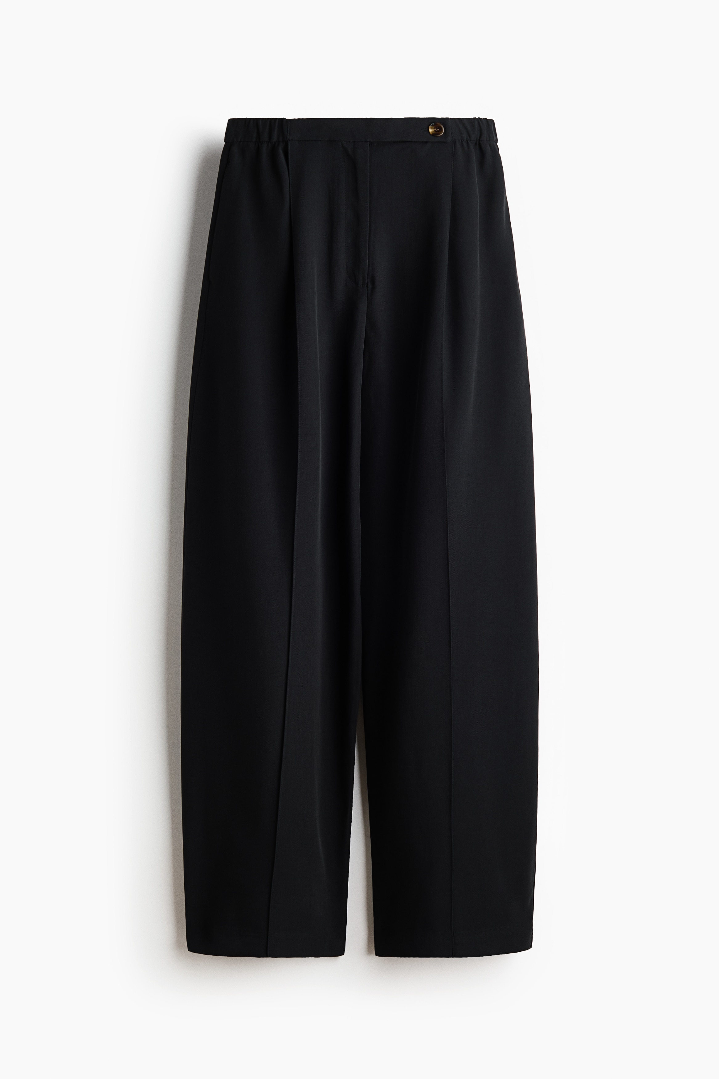 Pantalón barrel con pliegues - Negro/Café/Diseño de leopardo/Crema