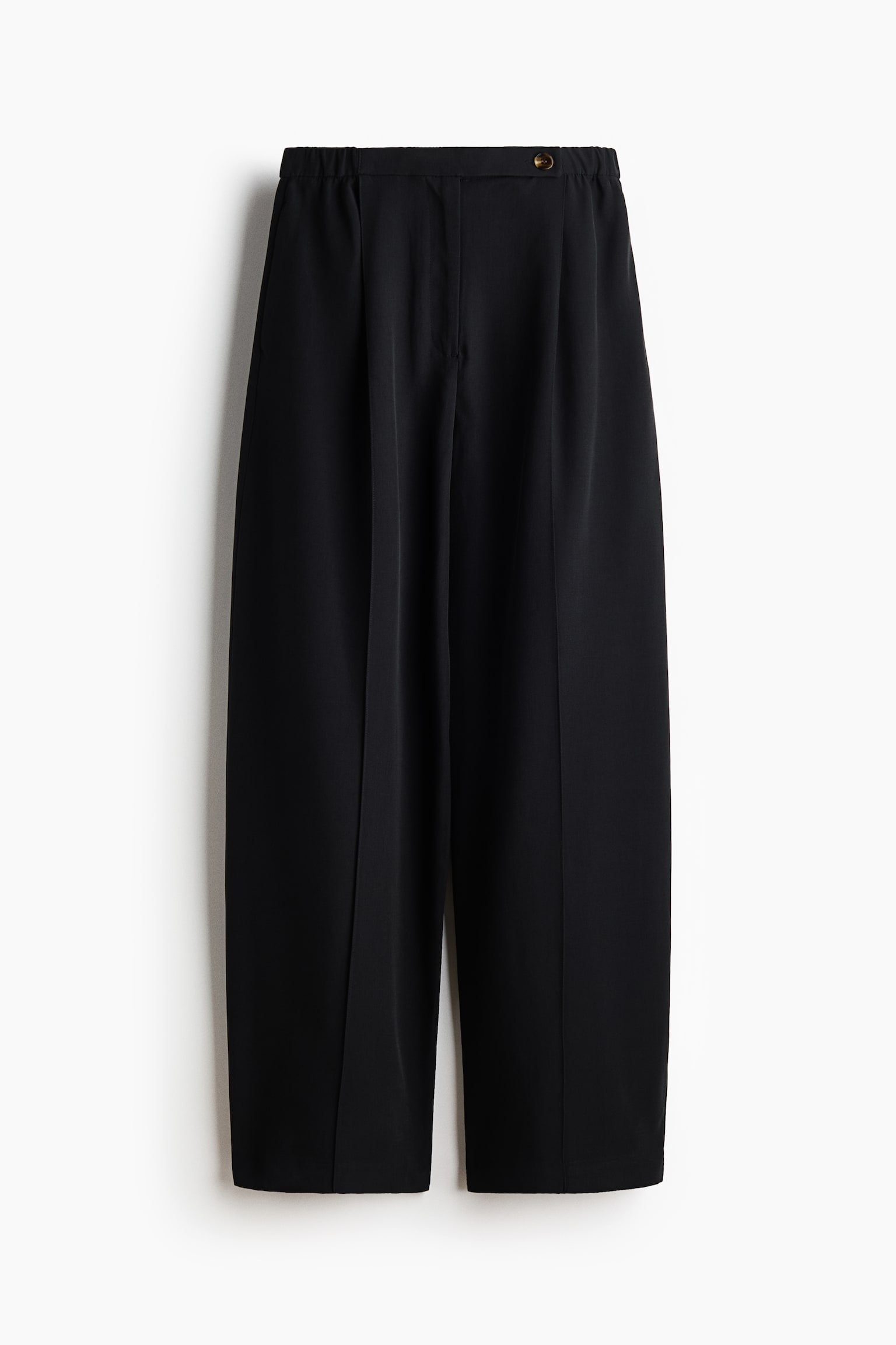 Pantalon tonneau à plis - Noir/Brun/imprimé léopard/Crème - 1