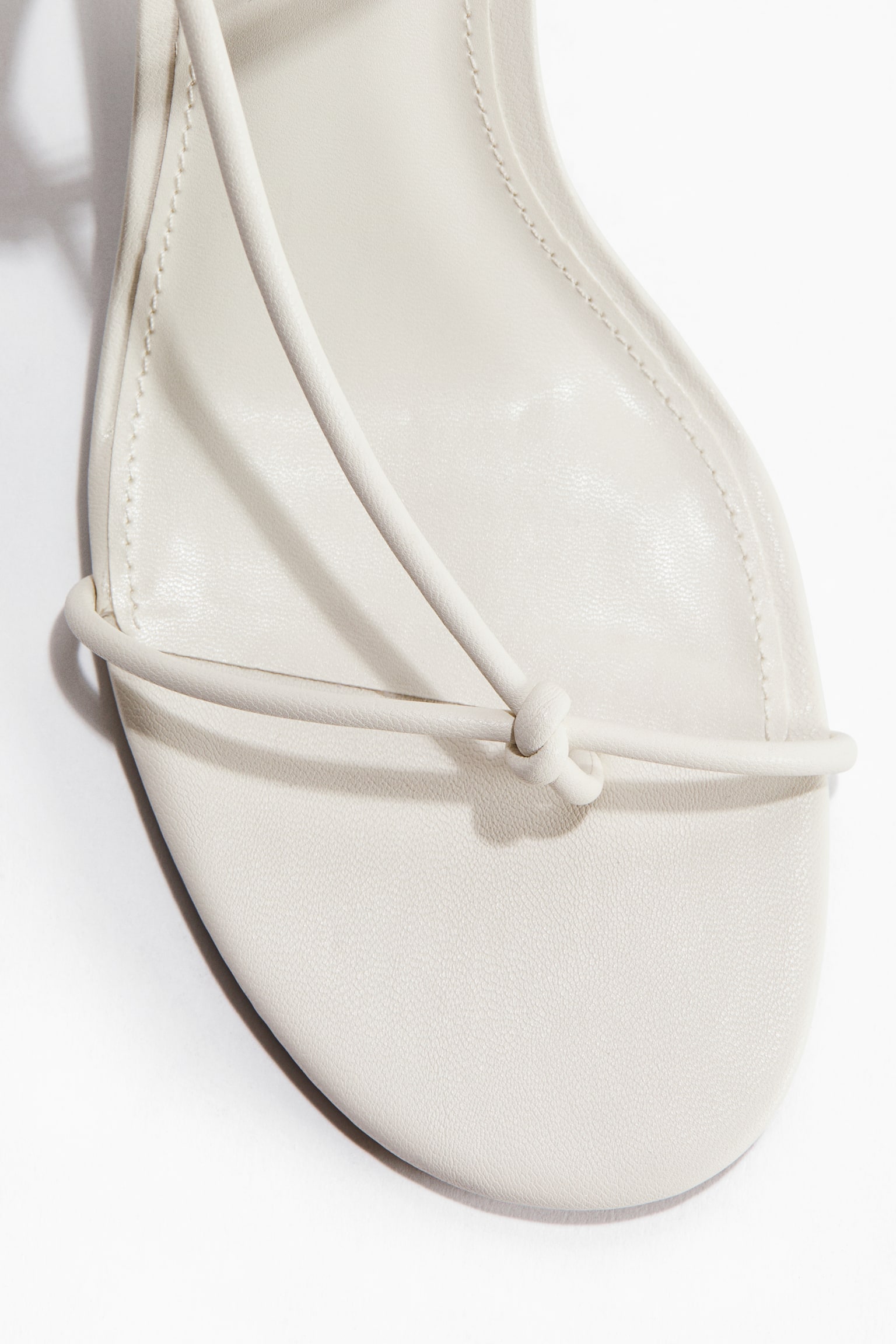 Женские сандалии H&M Heeled Strappy, цвет: Белый — фото 9