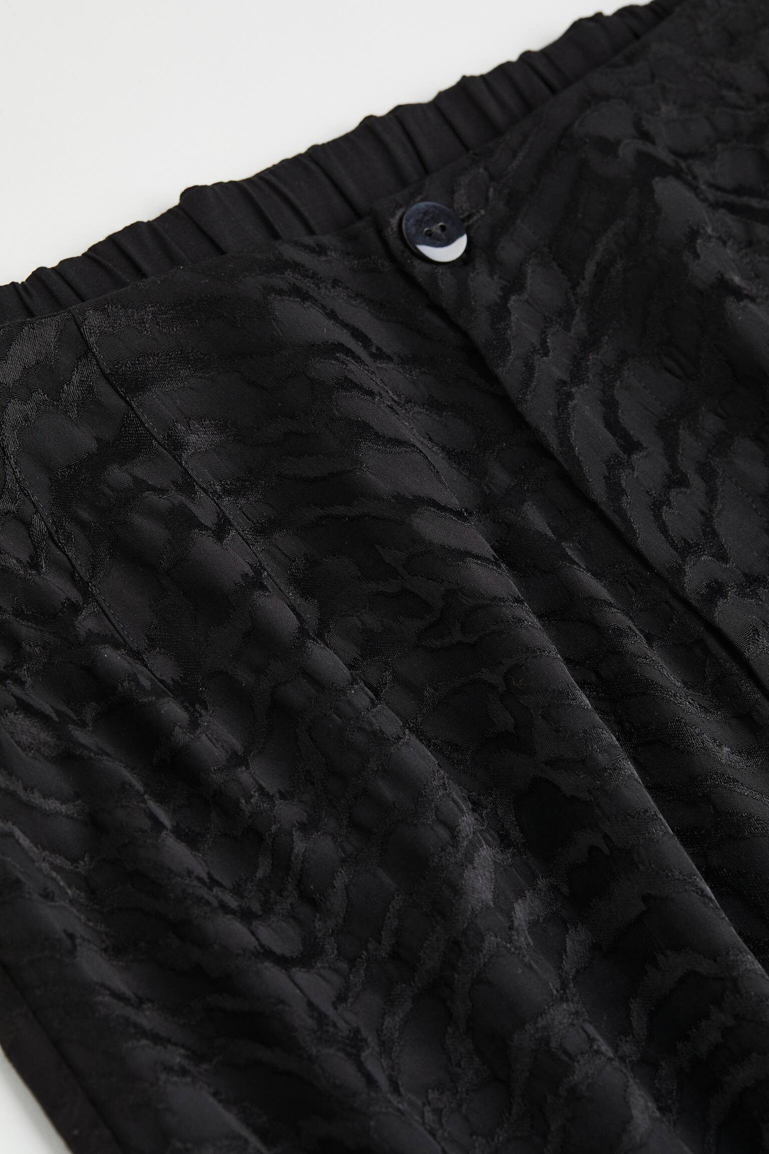 Patterned viscose trousers - Black/Patterned - 2