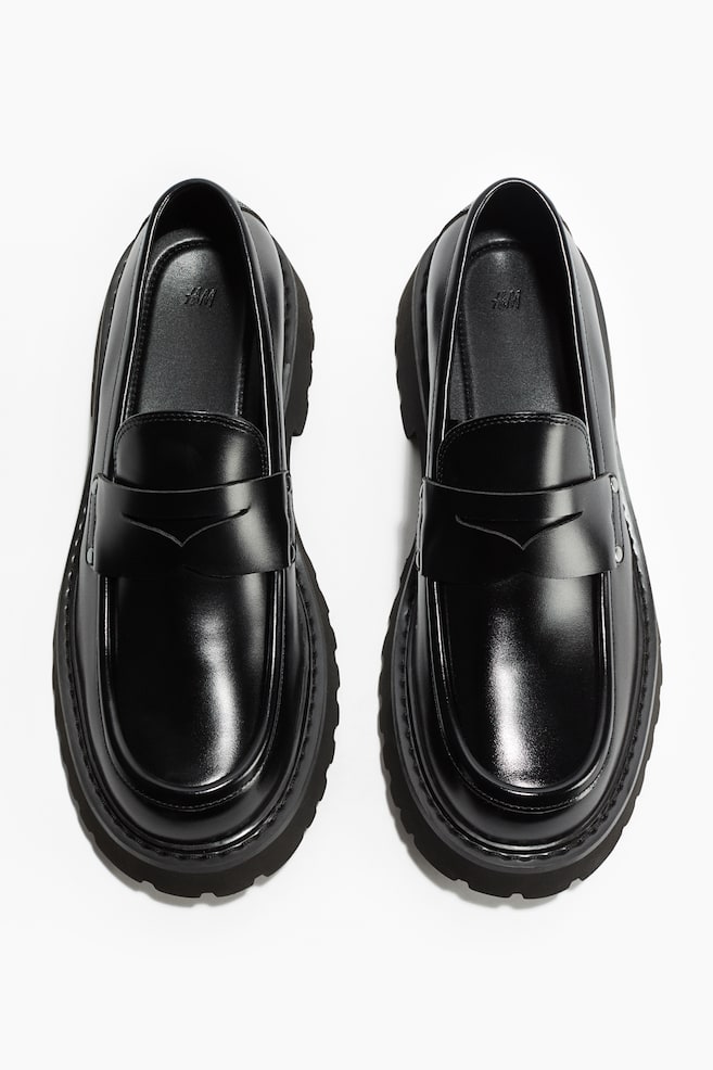 Loafers à semelle épaisse - Noir - 1